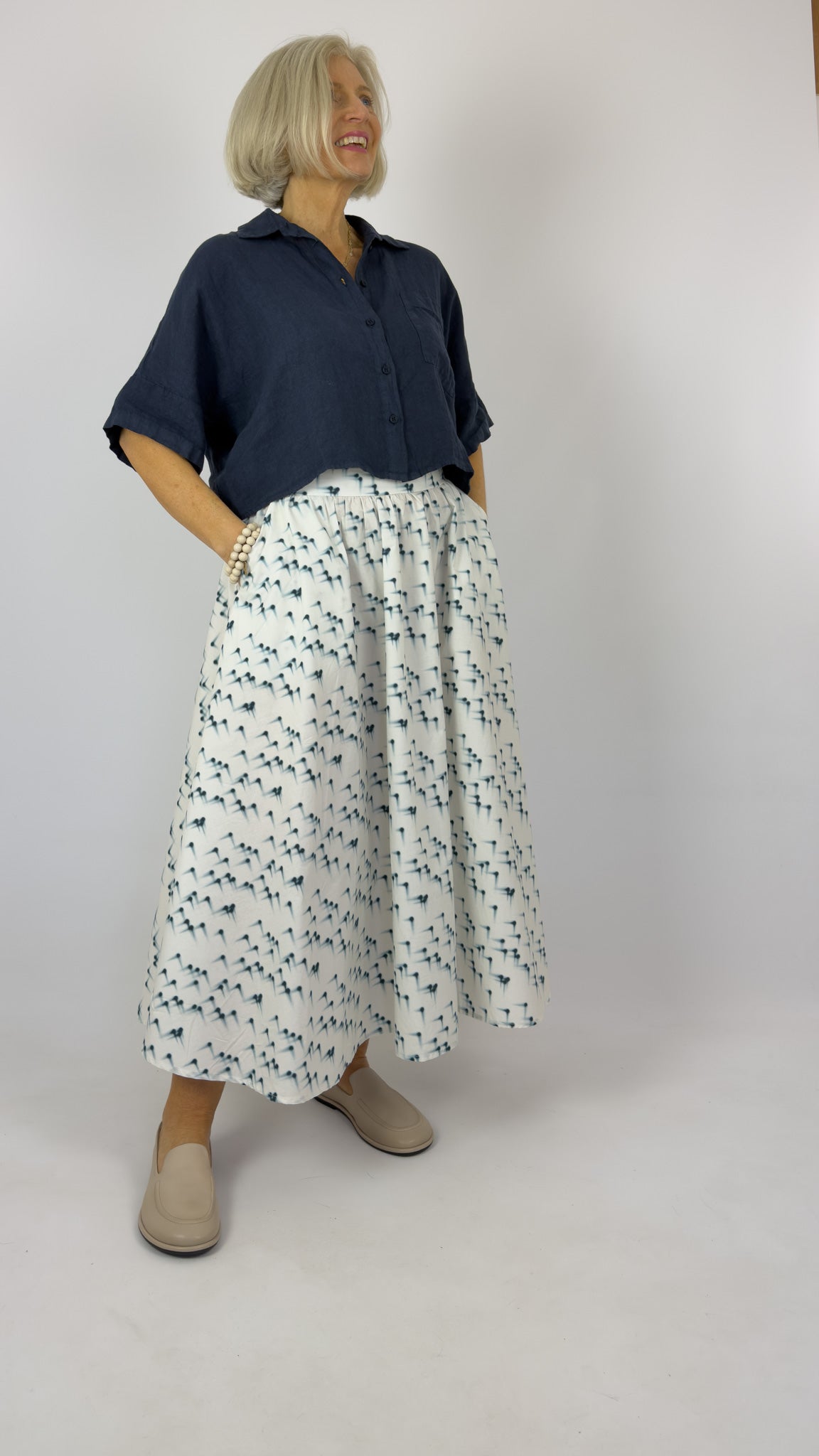 Humility Lorani Skirt Marine/White