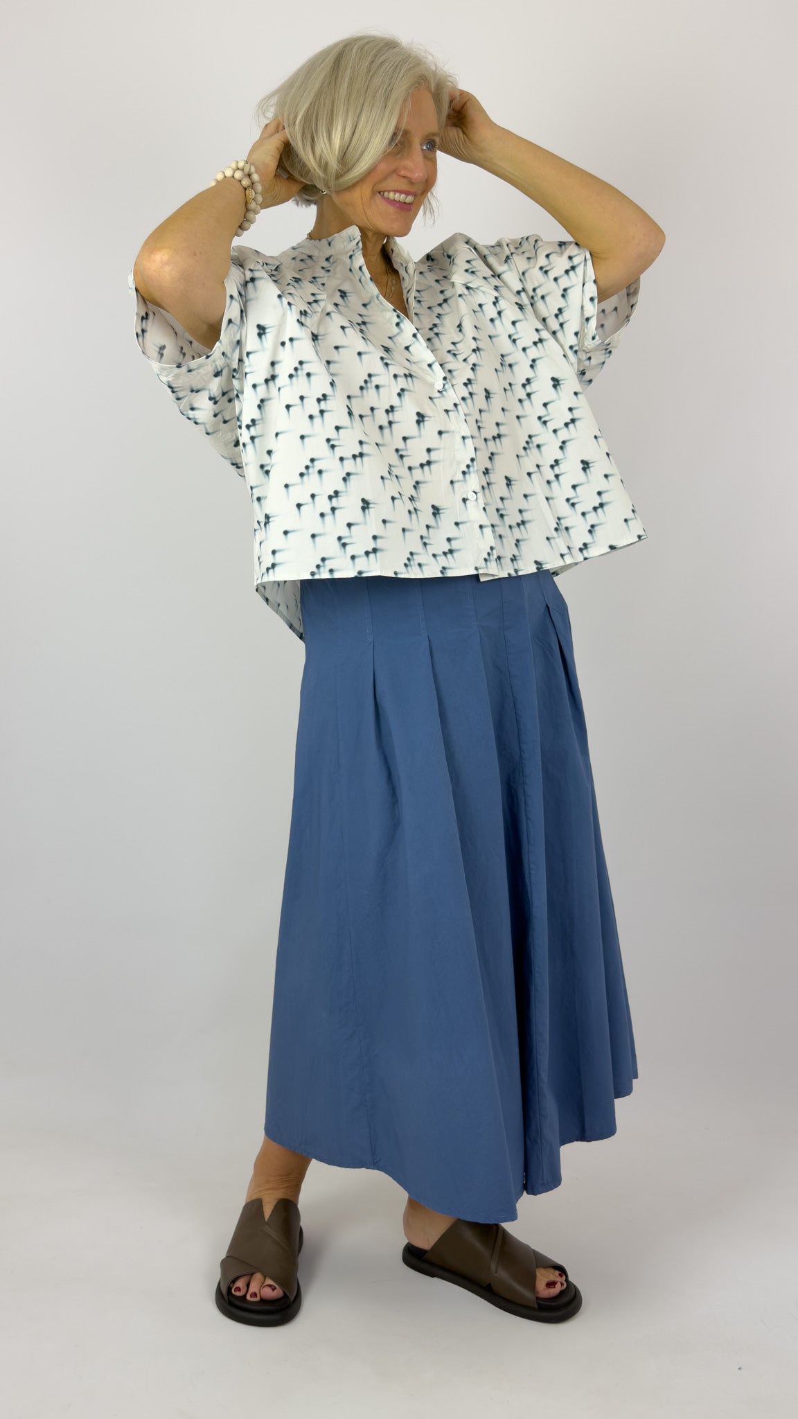 Humility Juno Shirt Marine/White