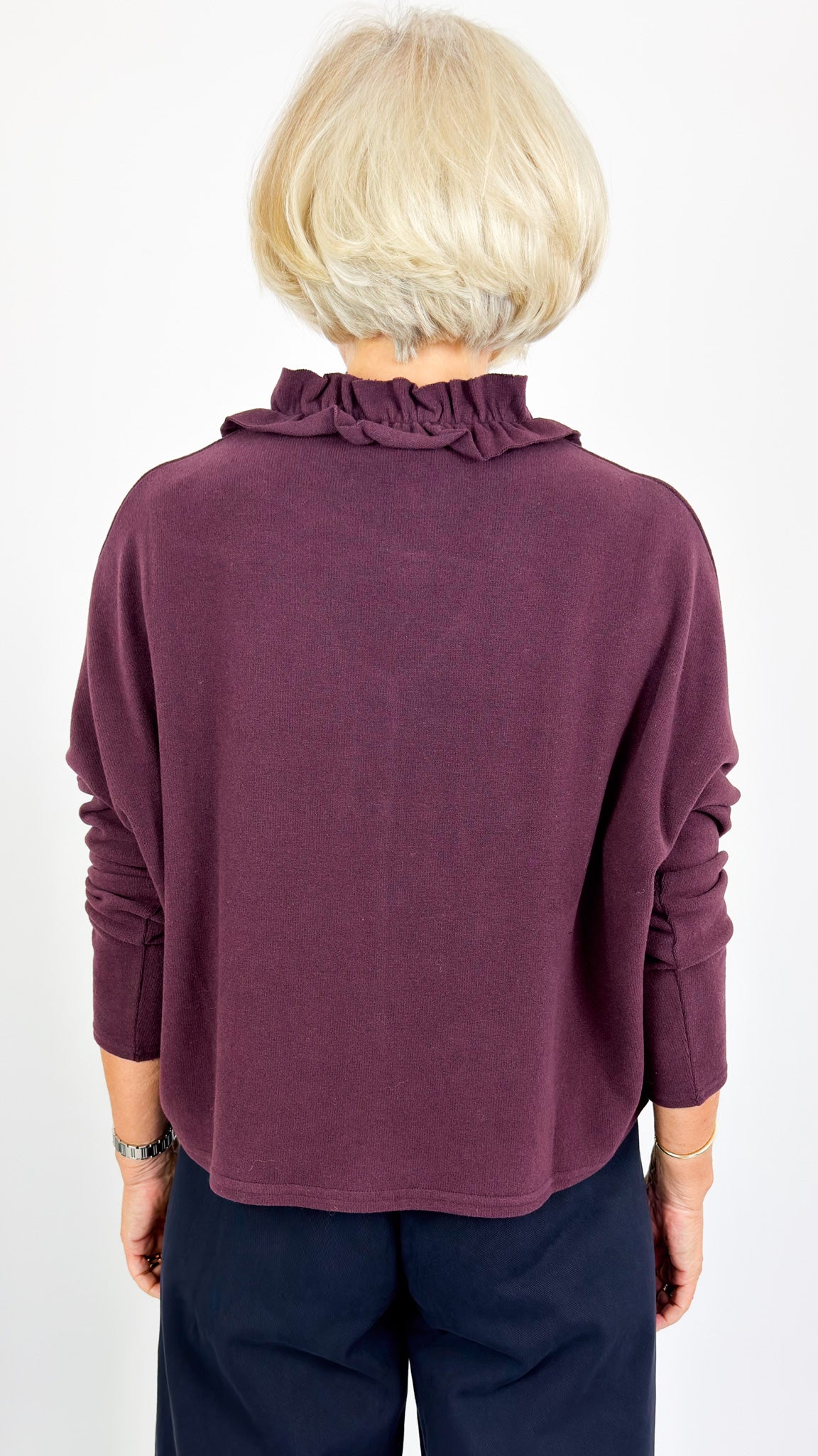 Neirami 303 Ruched Cardigan Fig