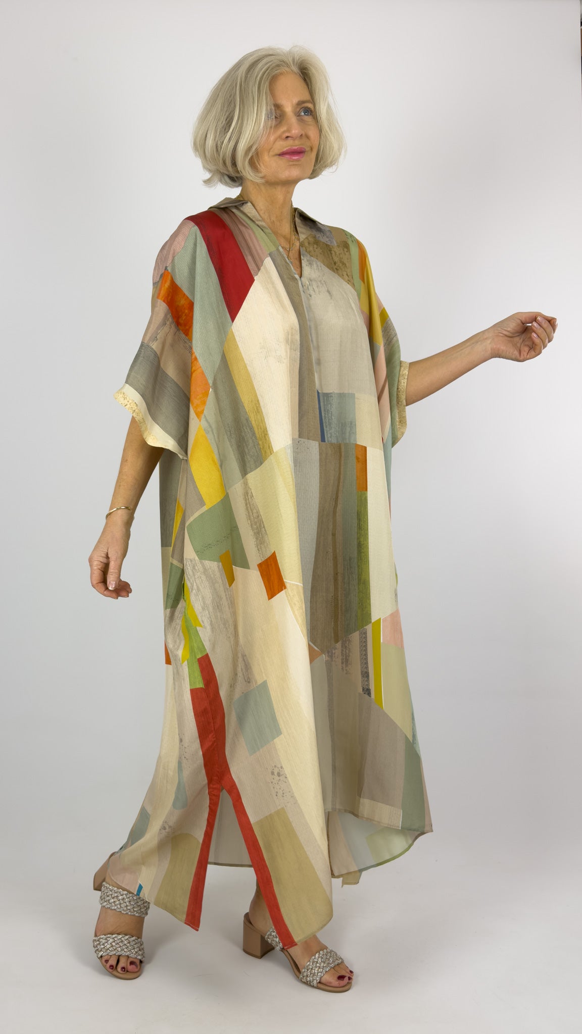 Beetroot Kiseki Kaftan Dress Sakura