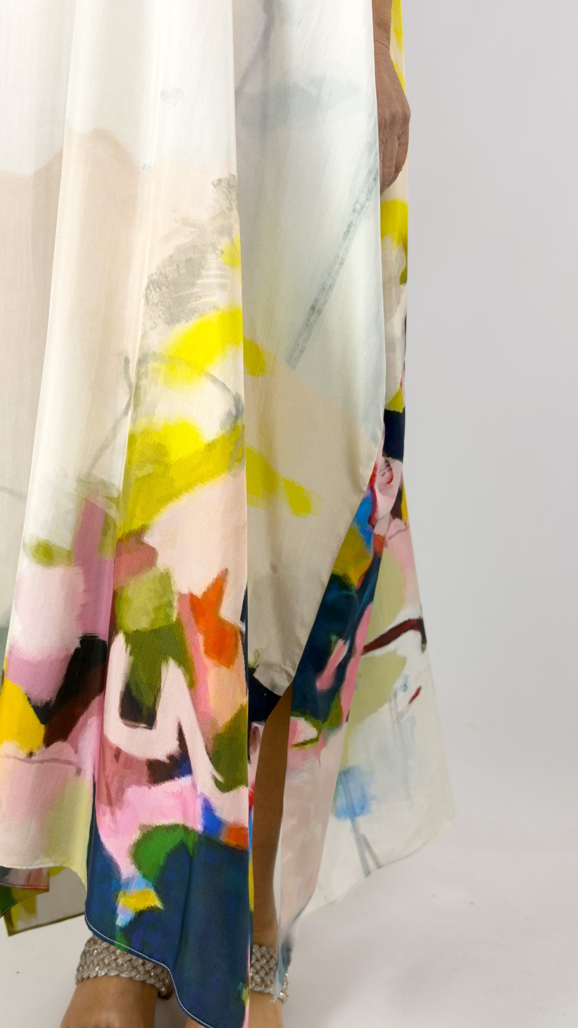 Beetroot Kiseki Kaftan Dress Stone Petals