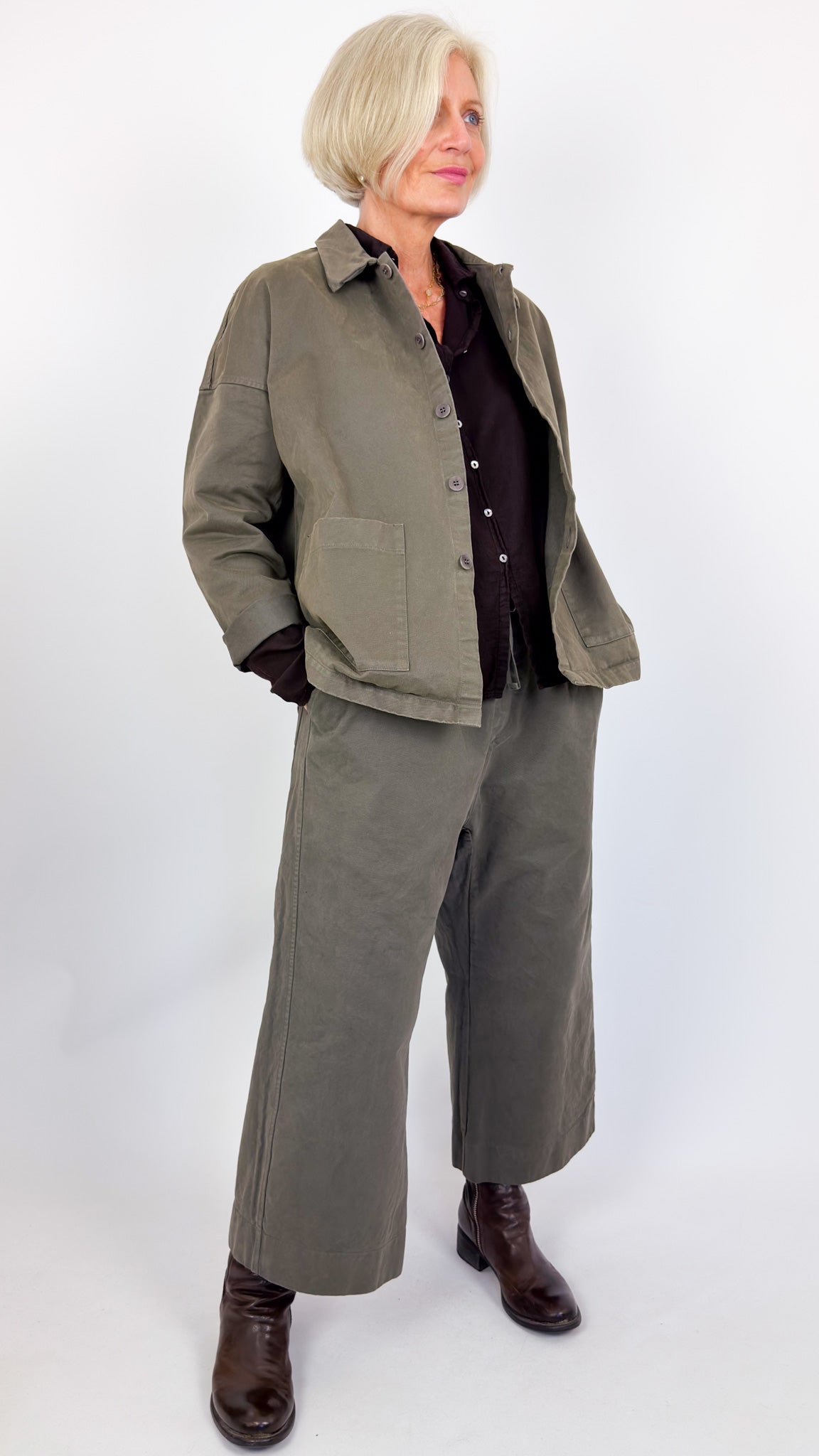 Album Di Famiglia WCC Overshirt Jacket Taupe
