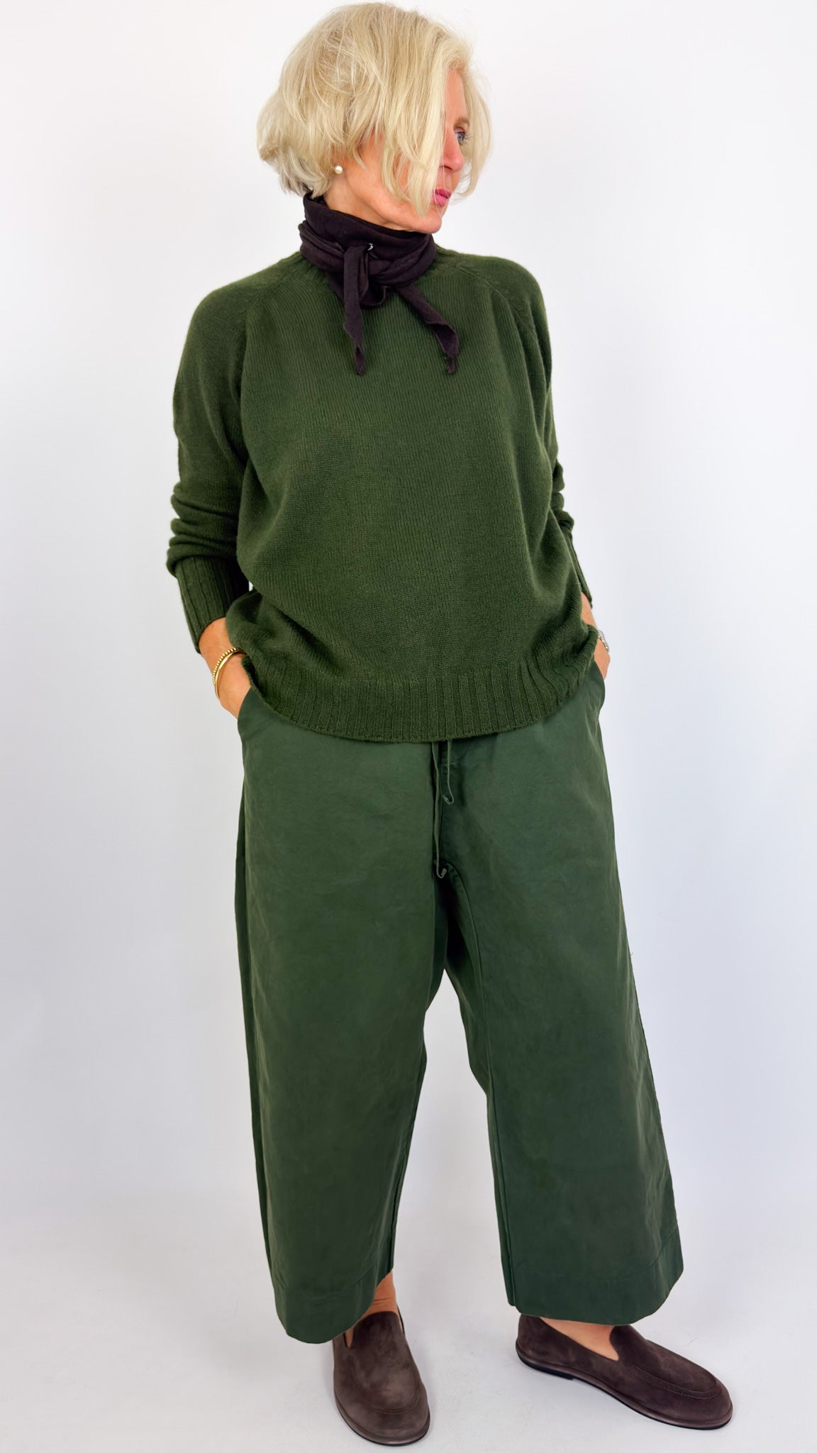 Album Di Famiglia WS Girocollo Raglan Jumper Forest