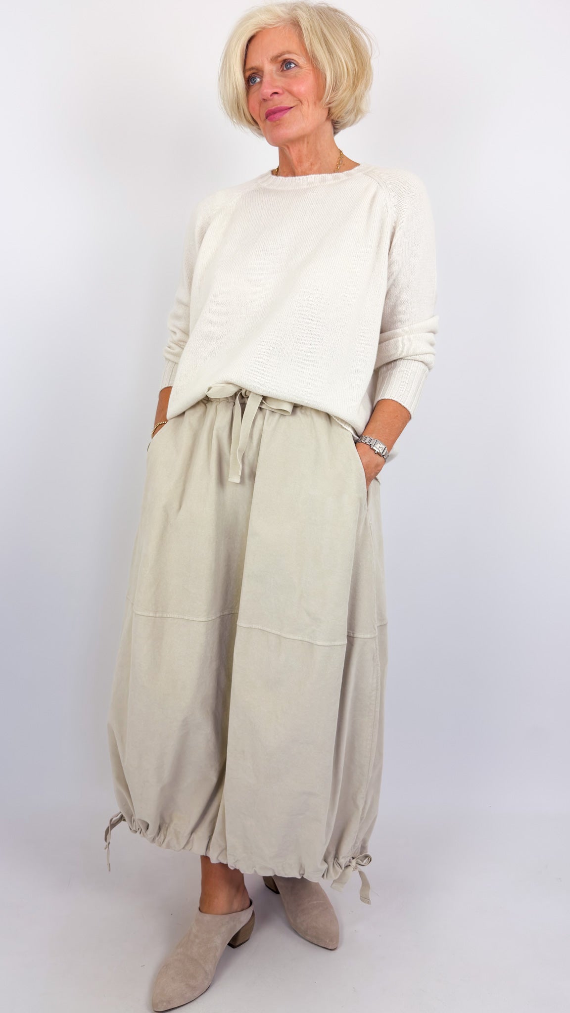 Album Di Famiglia WS Girocollo Raglan Jumper Oatmeal