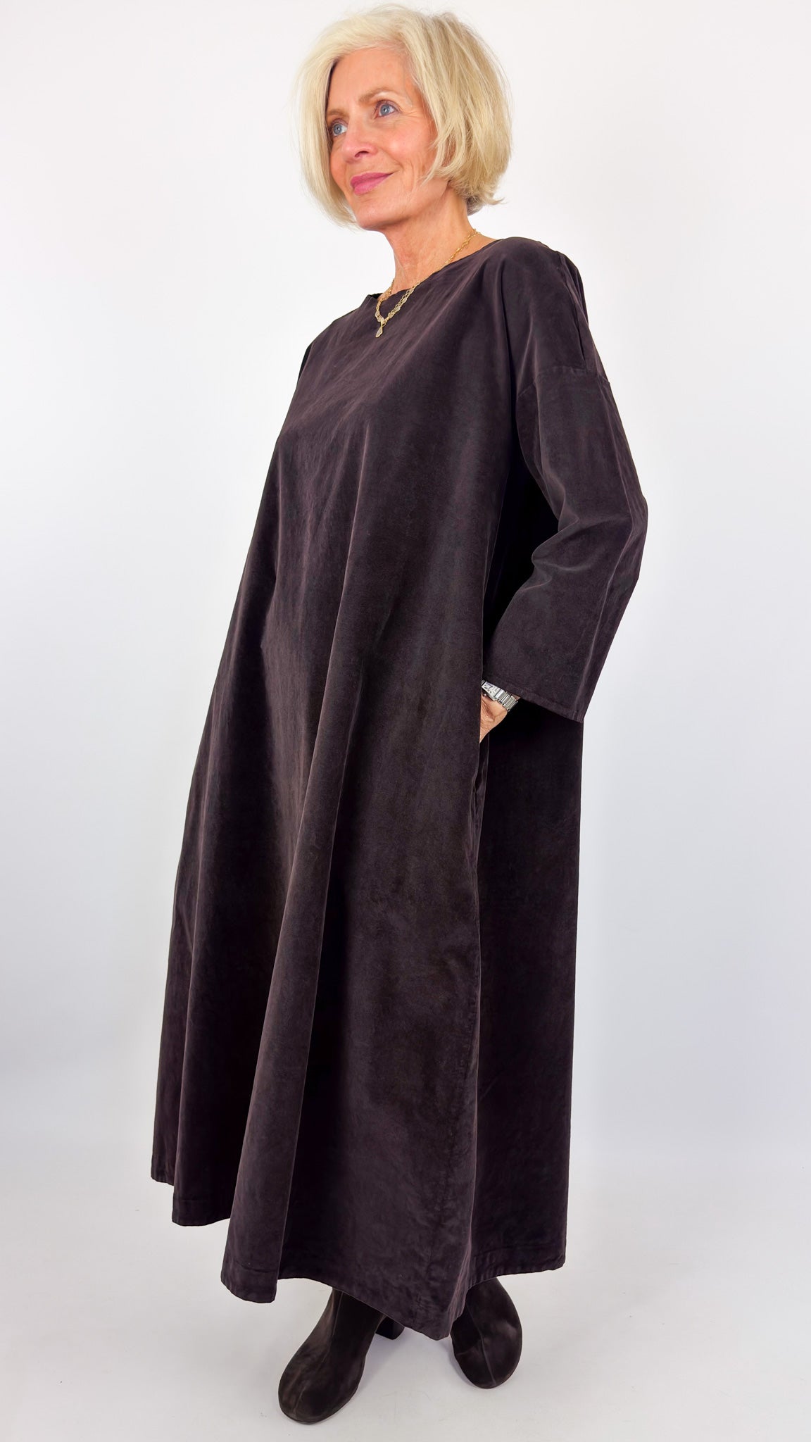 Album Di Famiglia V Loose Dress Brown