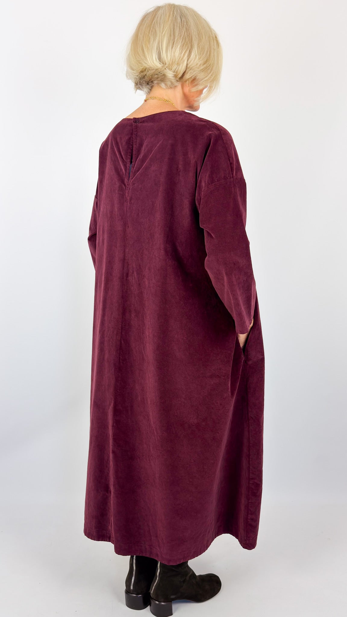 Album Di Famiglia V Loose Dress Wine