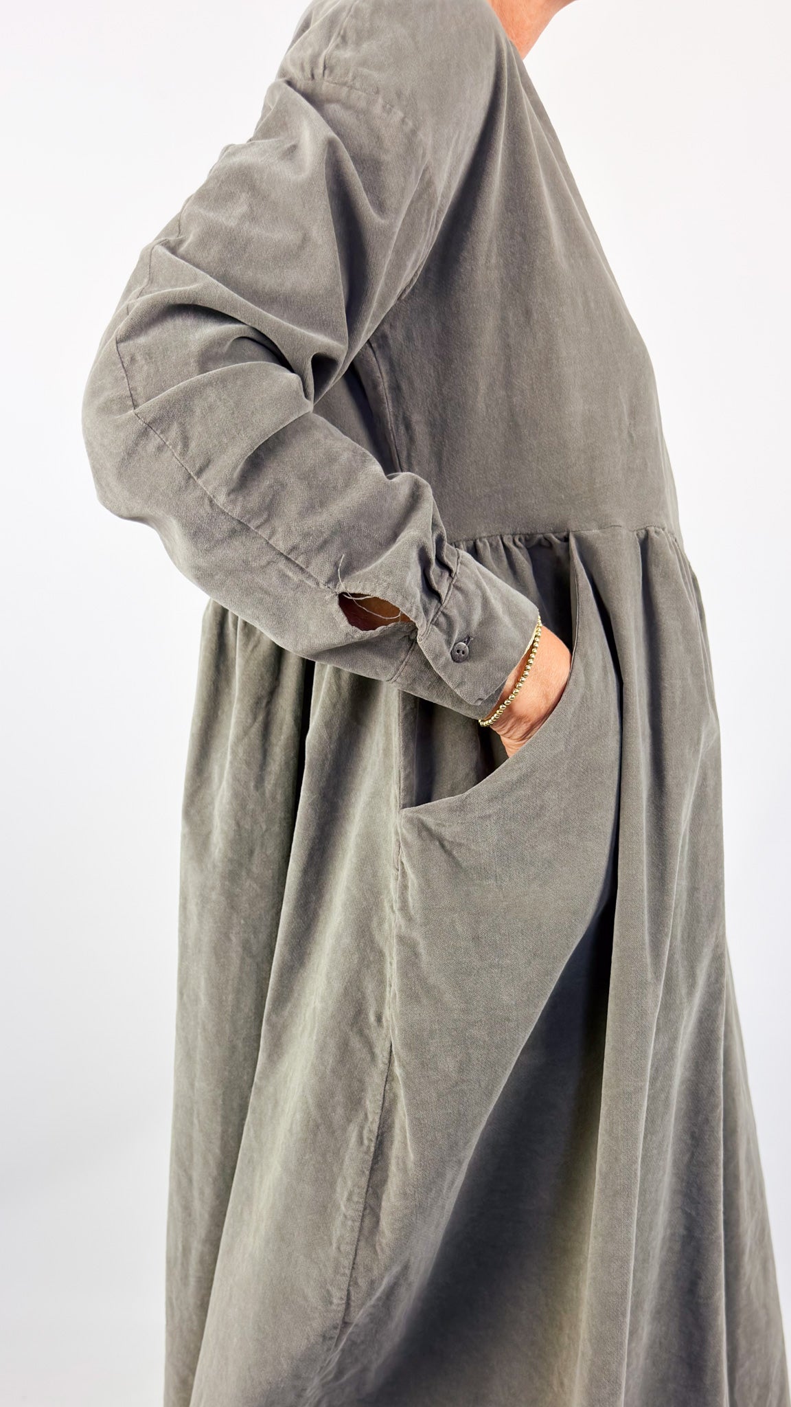 Album Di Famiglia V Round-Neck Dress Taupe