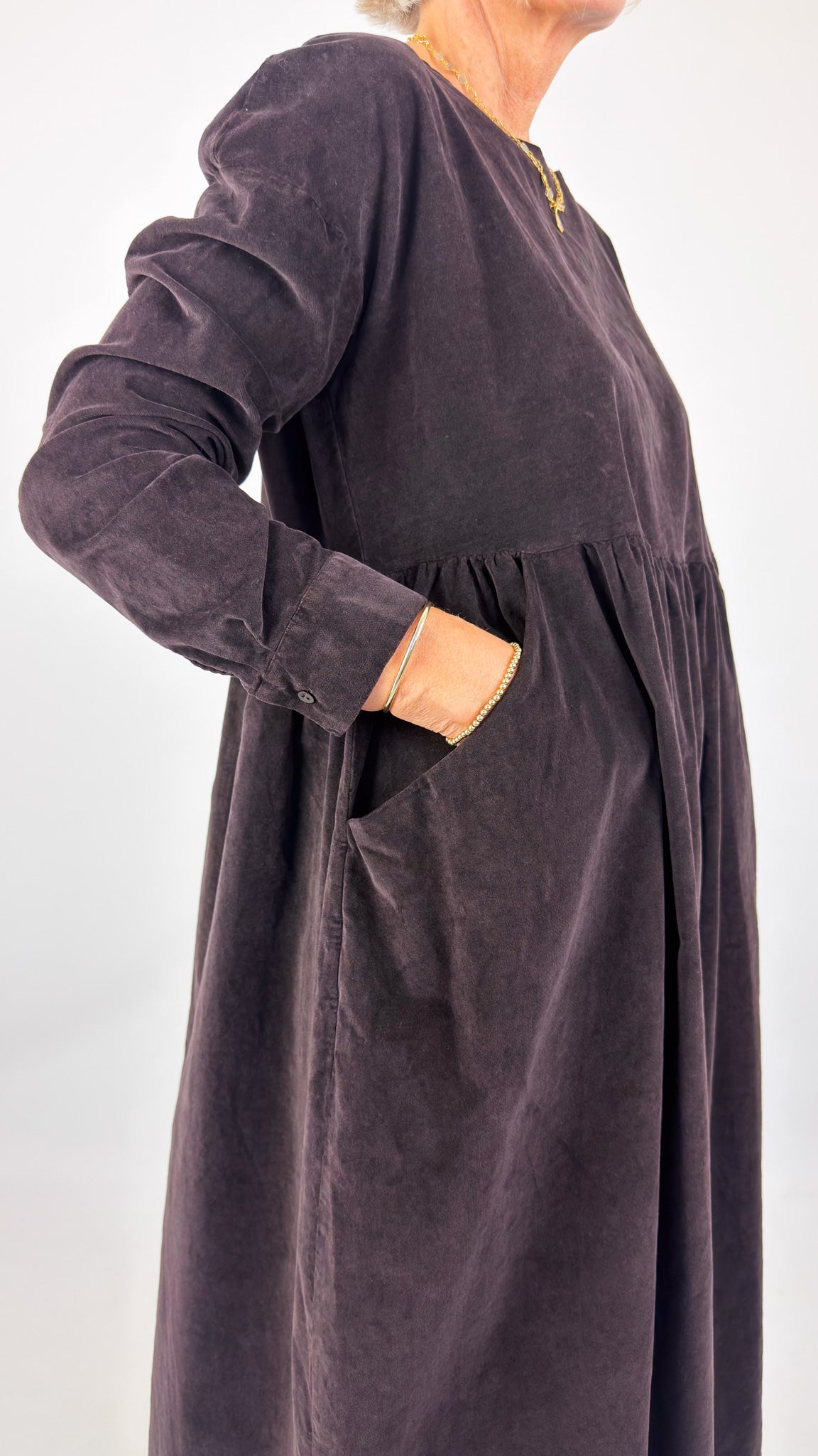 Album Di Famiglia V Round-Neck Dress Brown