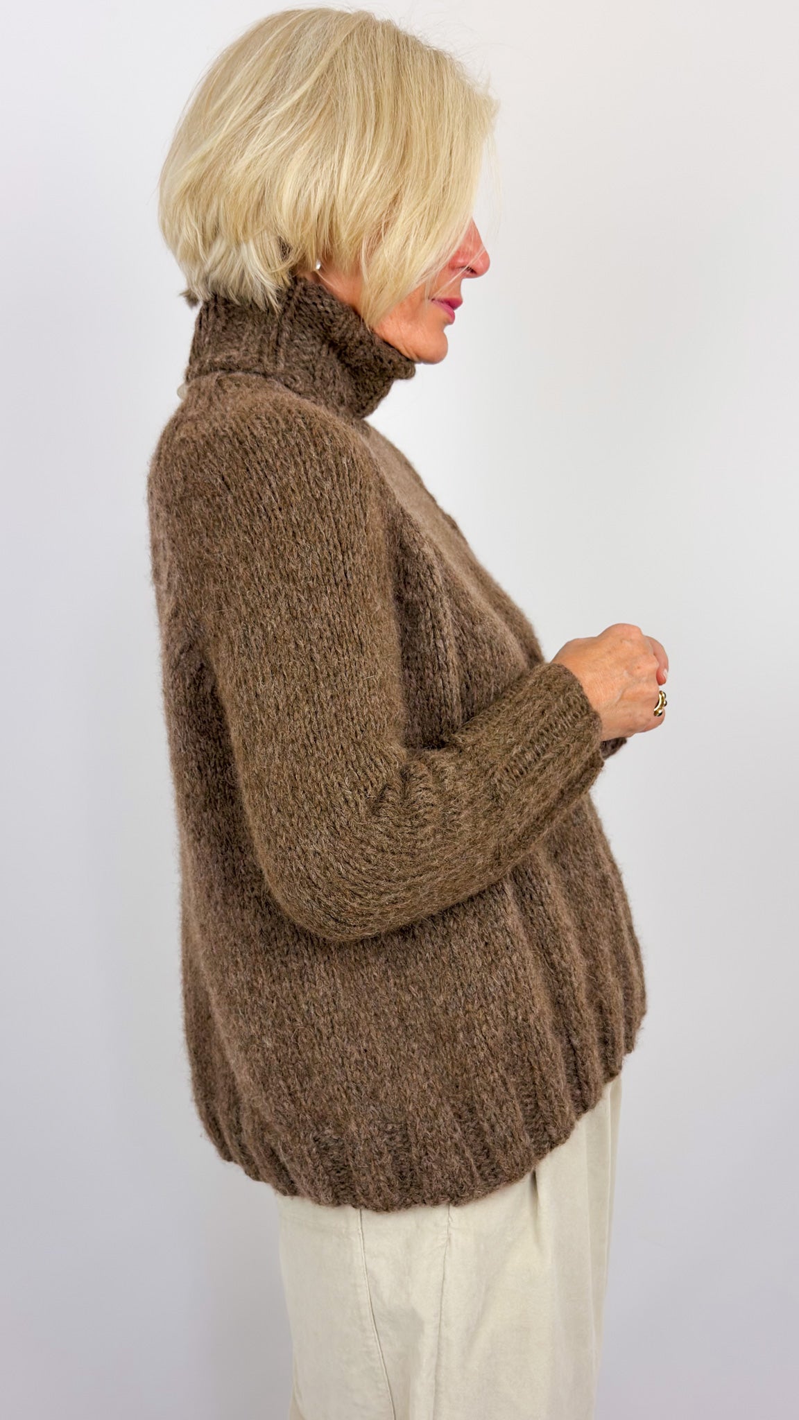 Album Di Famiglia HK Dolcevita Jumper Brown
