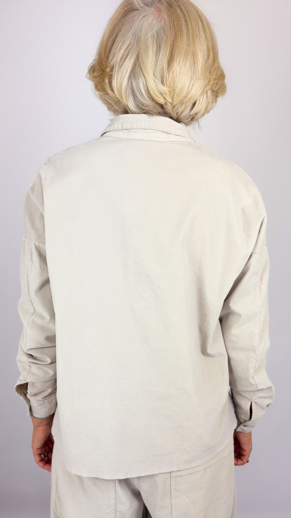Album Di Famiglia V Collar Shirt Oatmeal