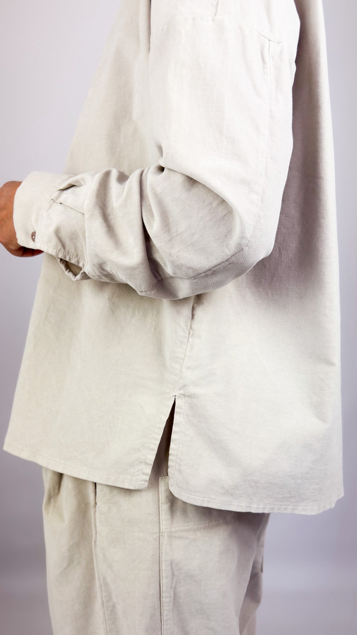 Album Di Famiglia V Collar Shirt Oatmeal