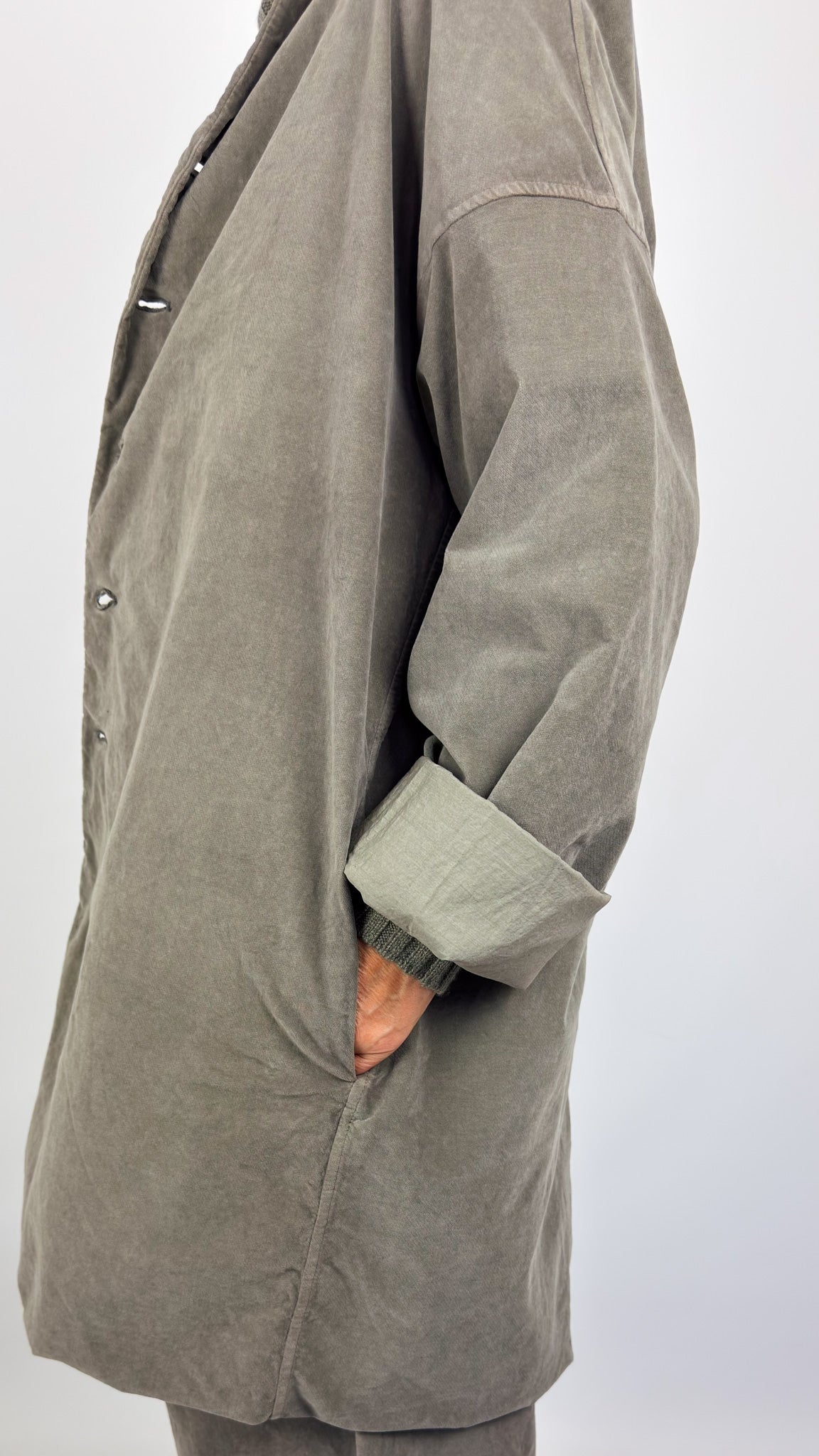 Album Di Famiglia V Long Blazer Taupe