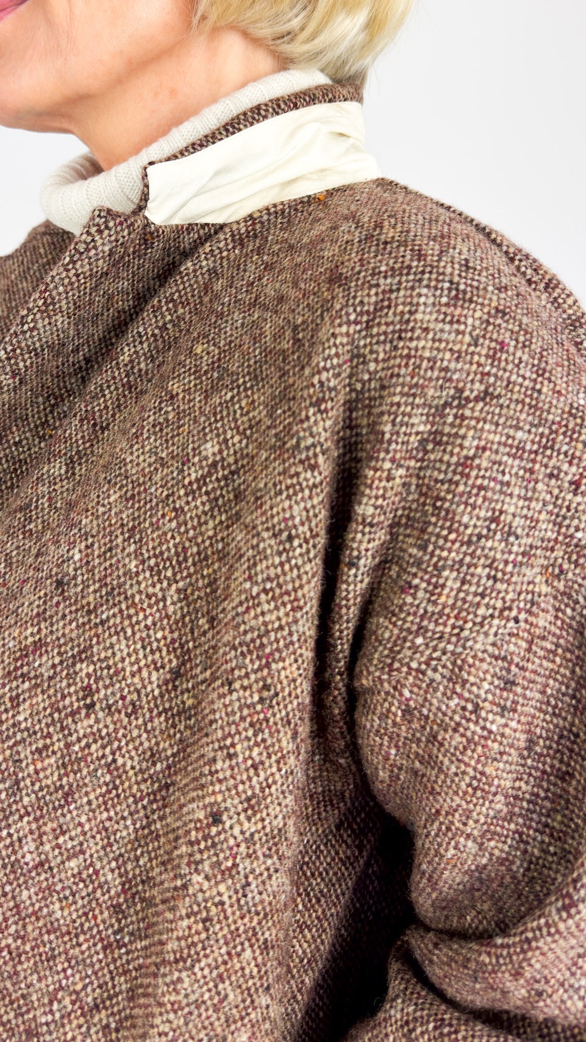 Album Di Famiglia TW Long Coat Wine-Taupe