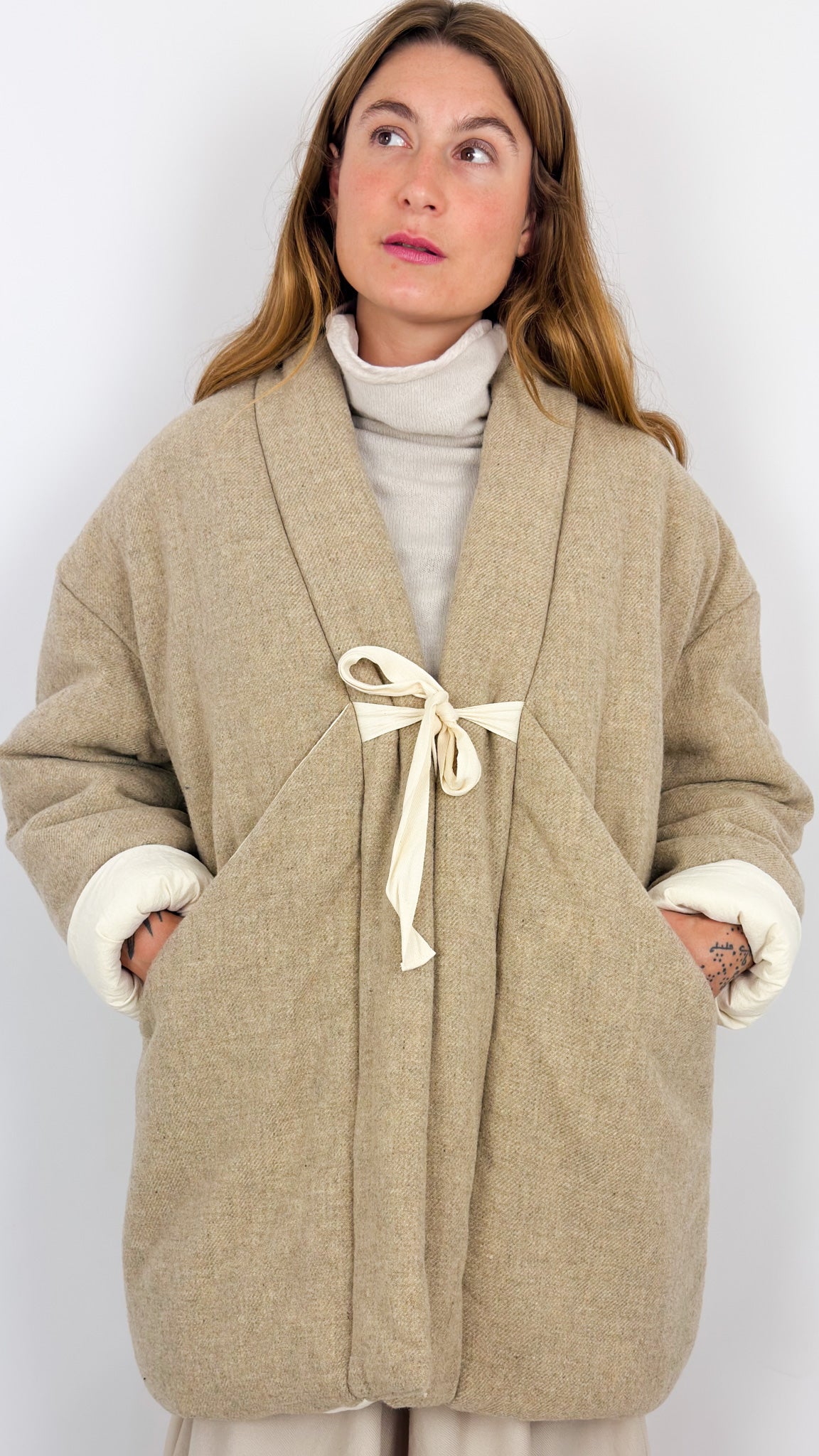 Elsa Esturgie Ramure Coat Beige