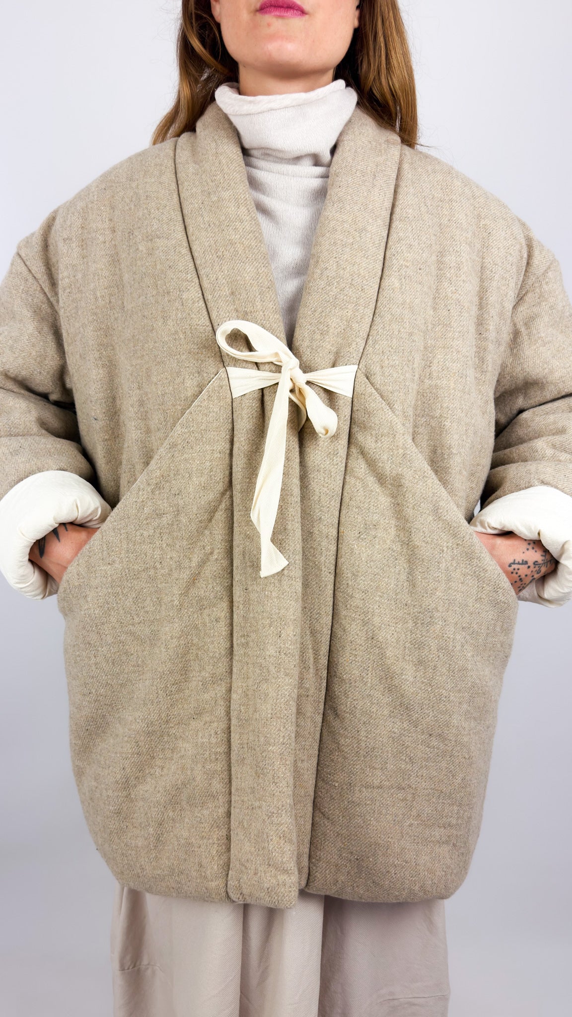 Elsa Esturgie Ramure Coat Beige