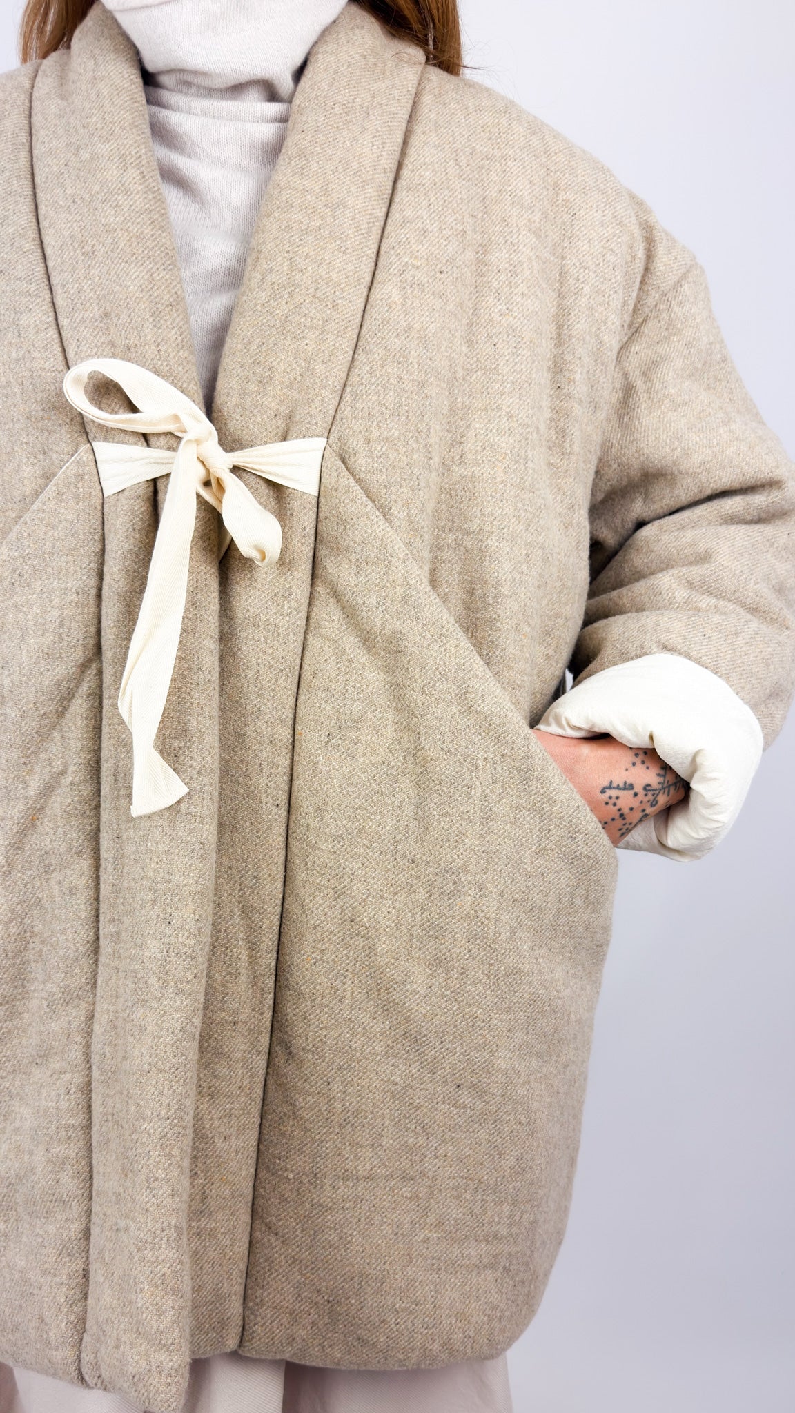 Elsa Esturgie Ramure Coat Beige