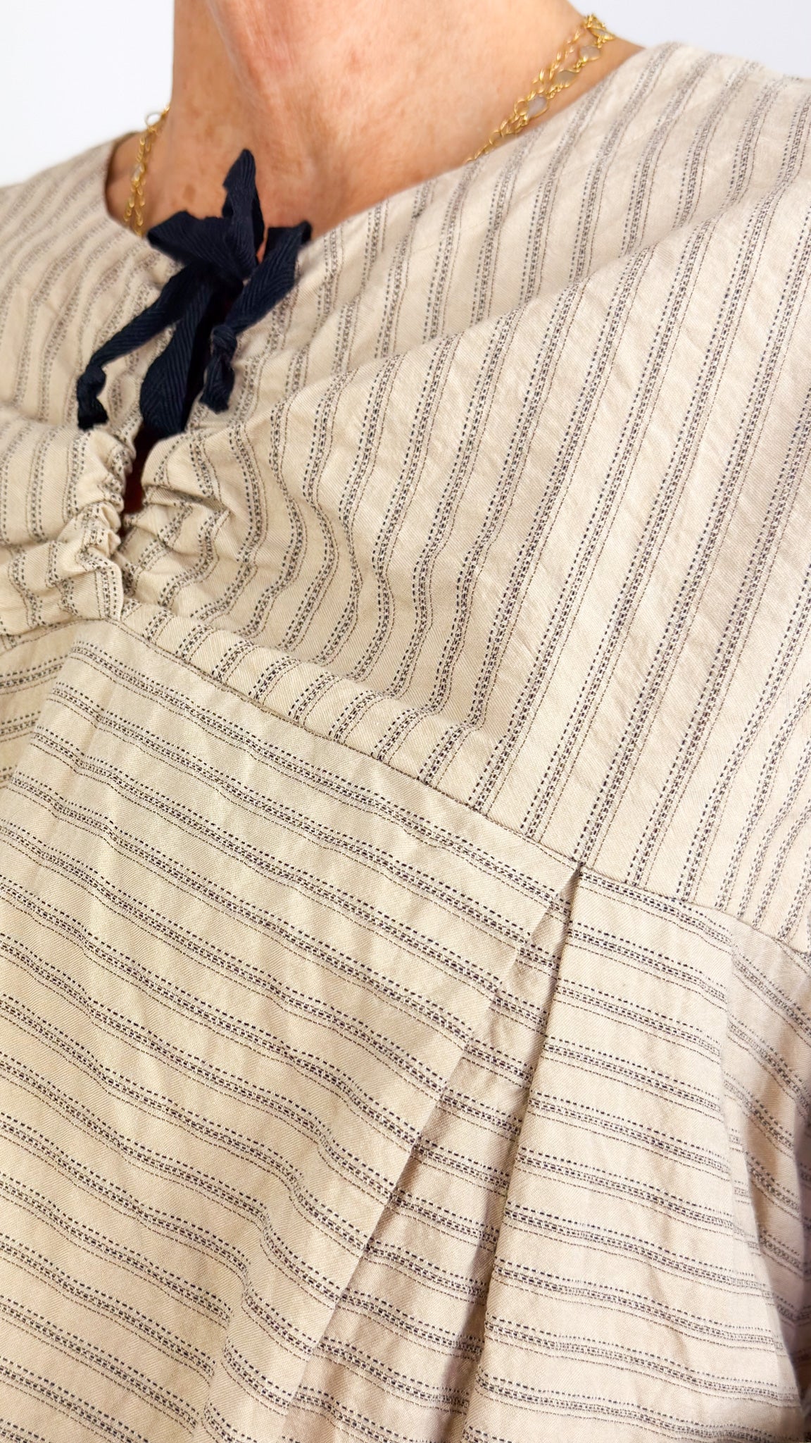 Barbara Lang ERC II Blouse Beige Stripe