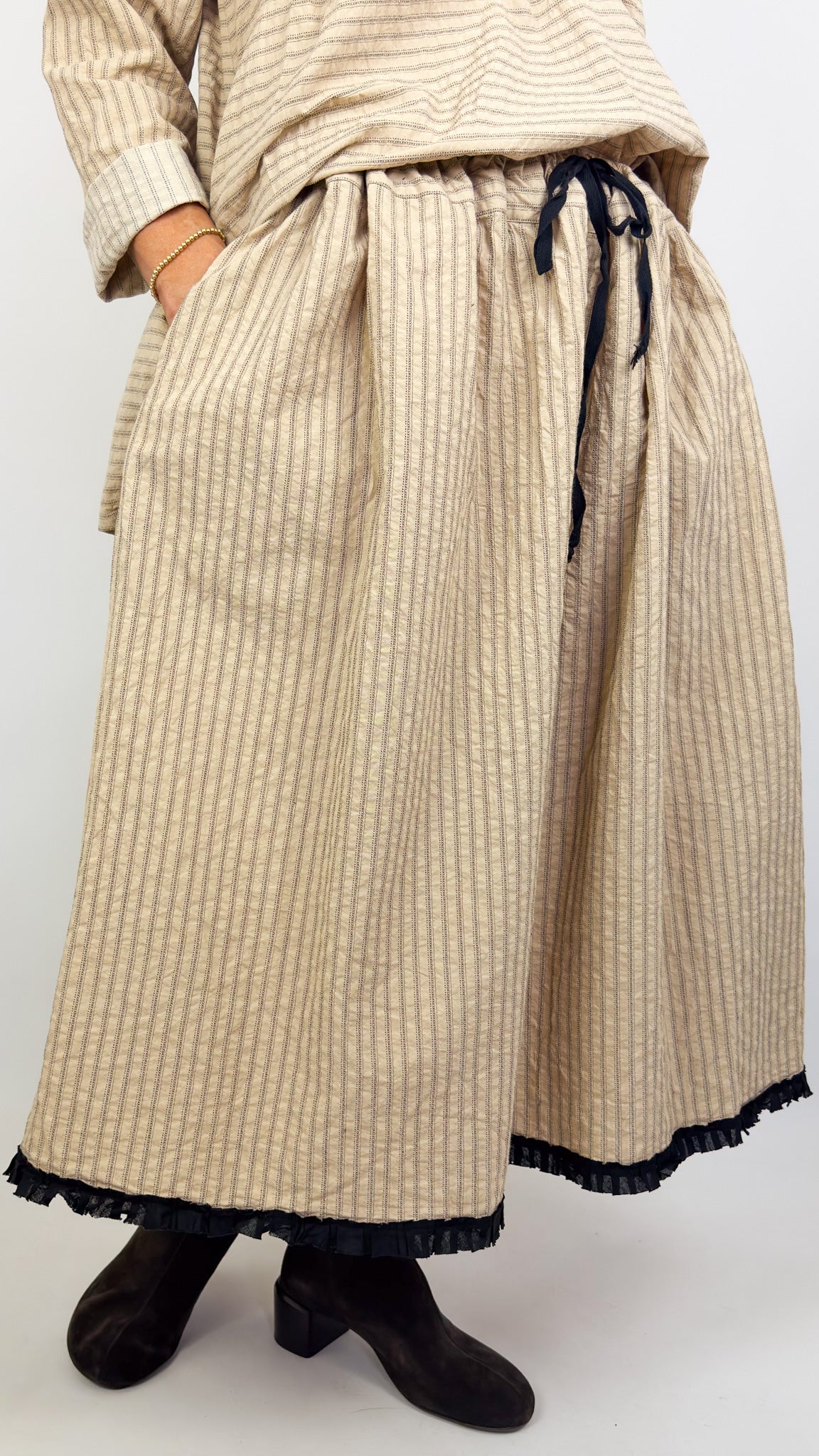 Barbara Lang ERC XXIIa Skirt Beige Stripe