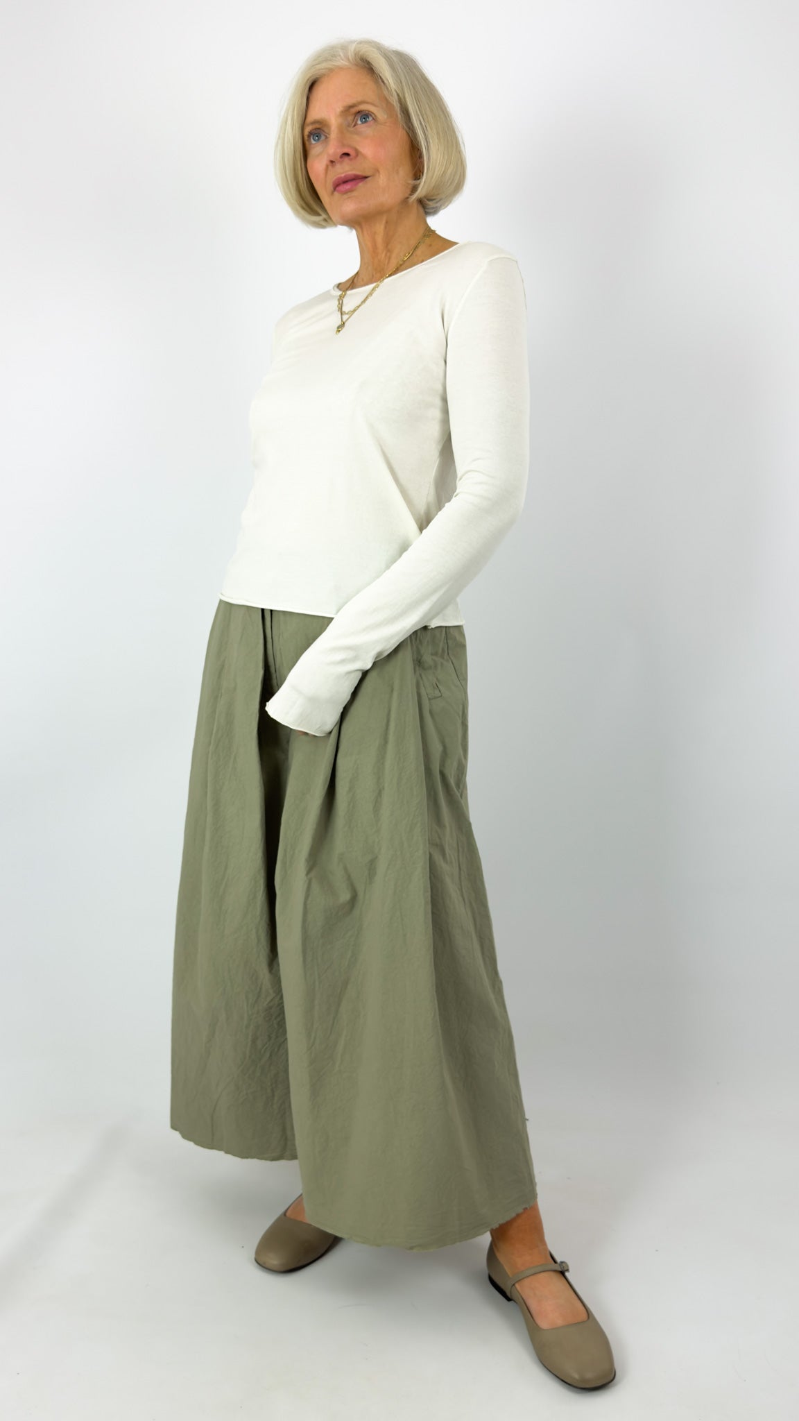 Hannoh Wessel Paisley Skirt / Trousers Khaki