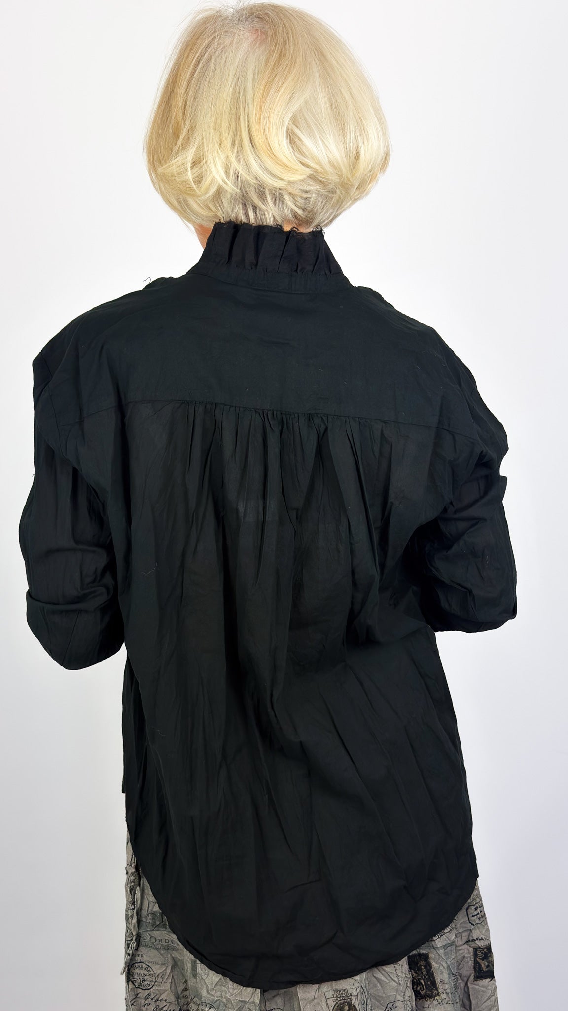 Pas De Calais 6862 Ruffle Blouse Black