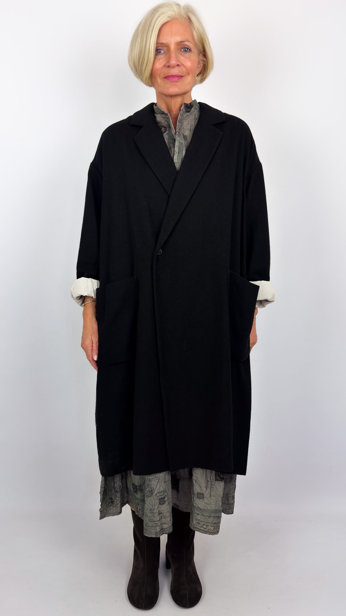 Pas De Calais 9394 Tailored Coat Black