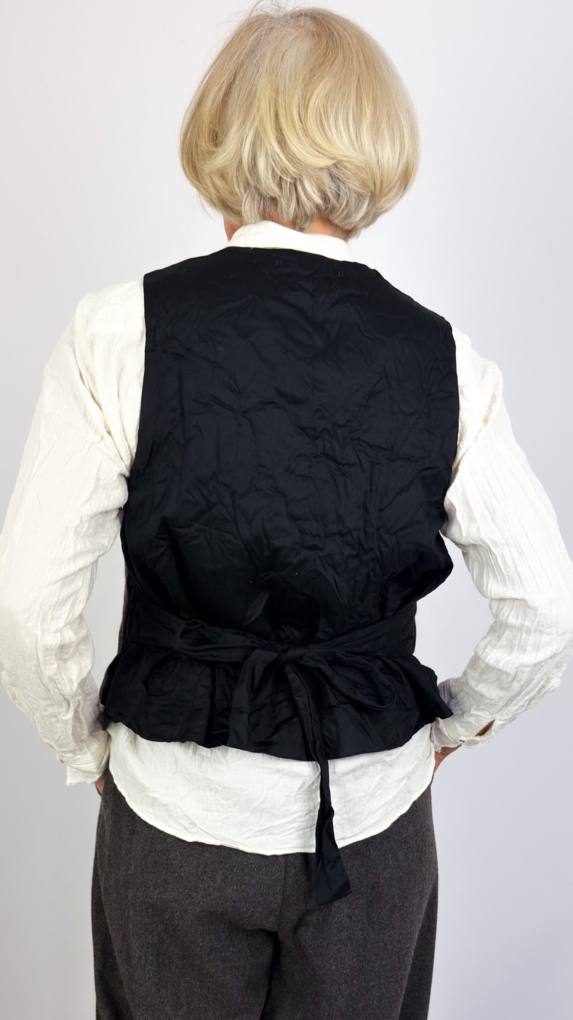 Pas De Calais 3474 Tweed Waistcoat Brown