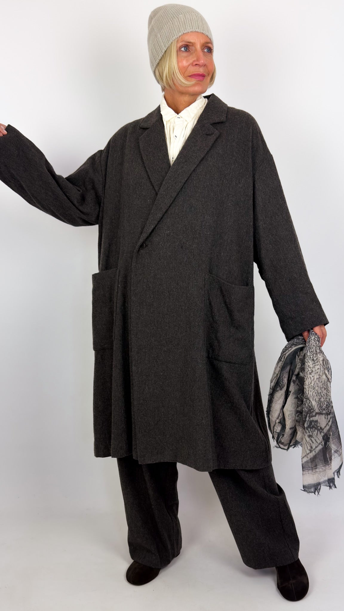 Pas De Calais 9394 Tailored Coat Brown