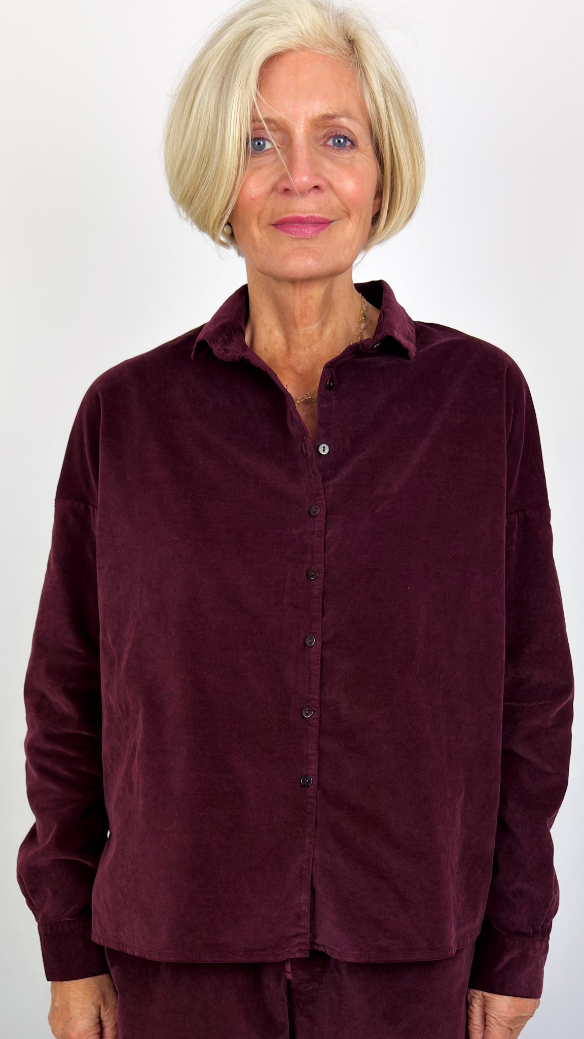Album Di Famiglia V Collar Shirt Wine