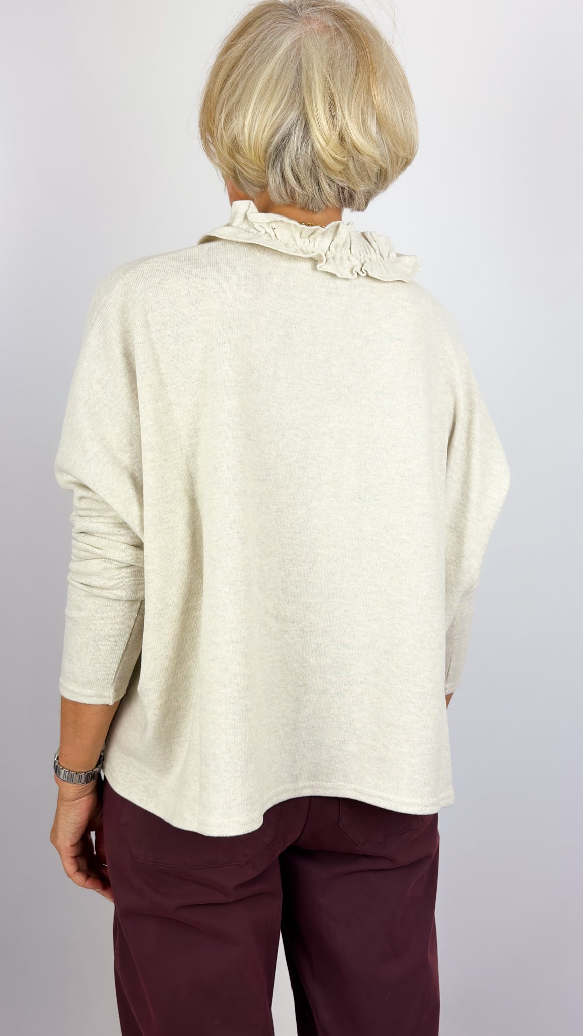 Neirami 304 Ruched Jumper Ivory