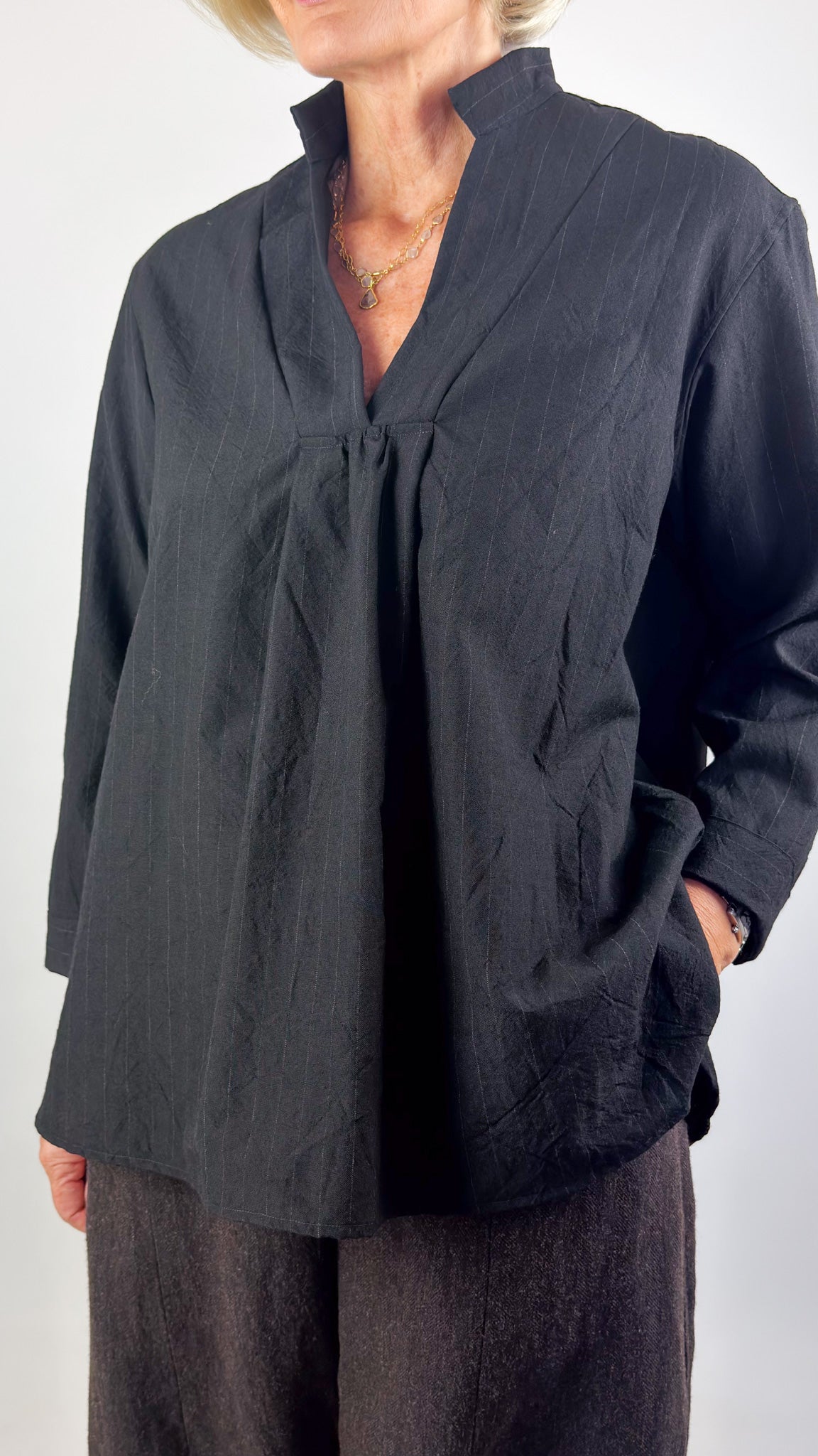 Bergfabel Vera Shirt Black Stripe