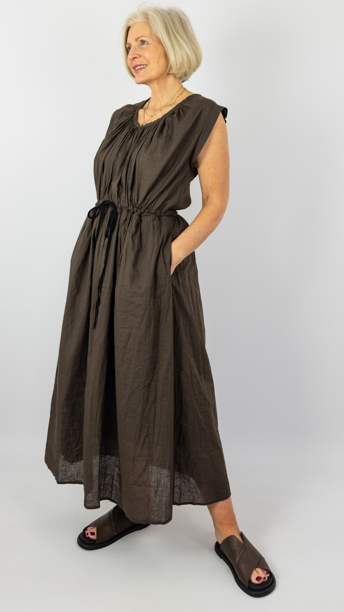 Elsa Esturgie Passage Dress Brown