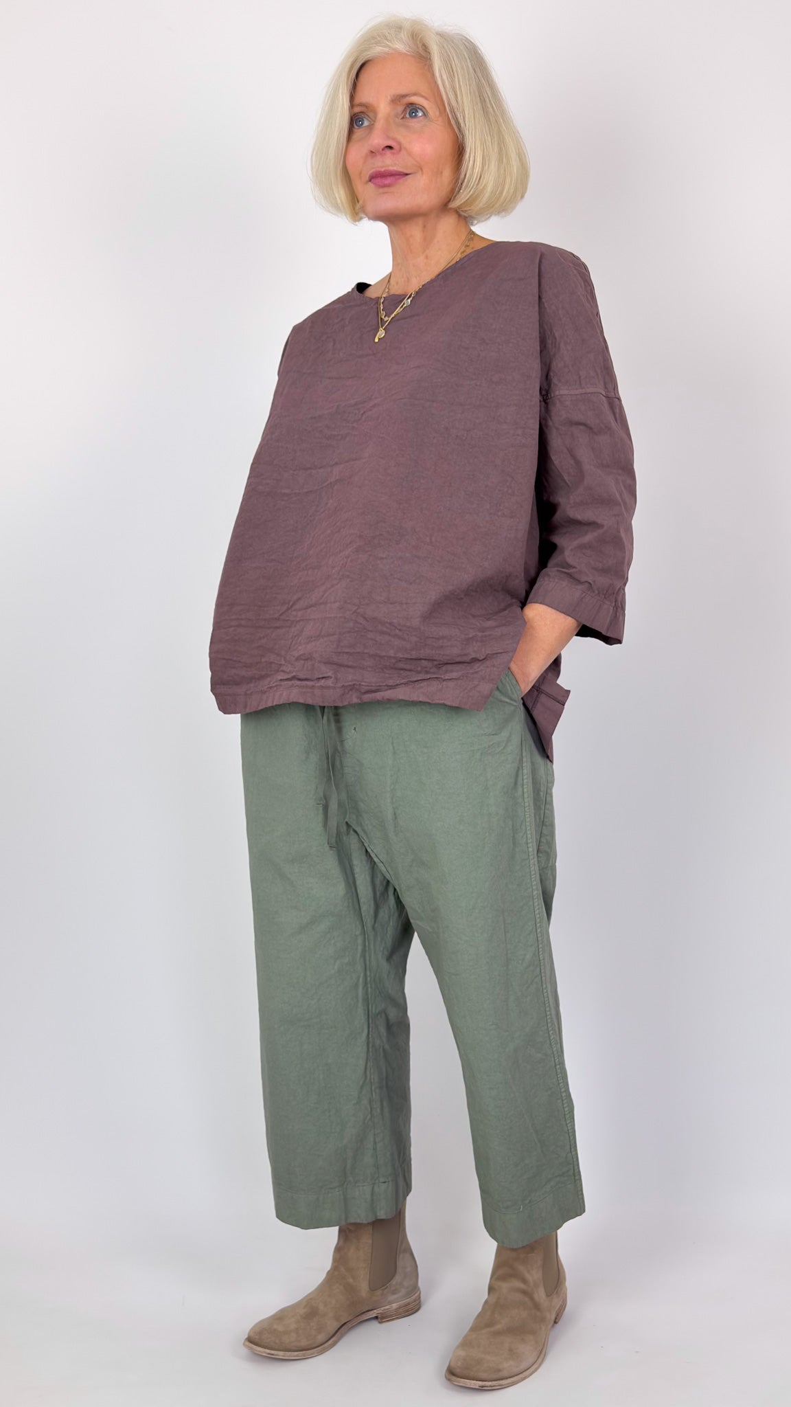 Album Di Famiglia 210 CC W&S Trousers Sage