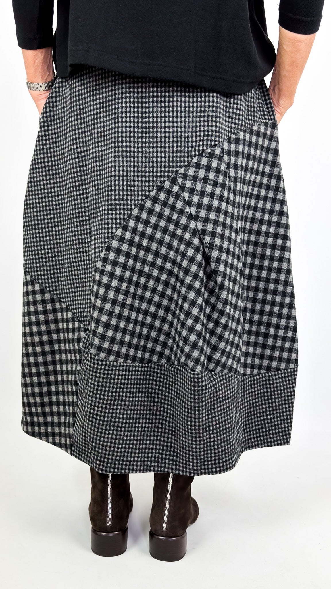 Mama b Daisy Skirt Grigio Check