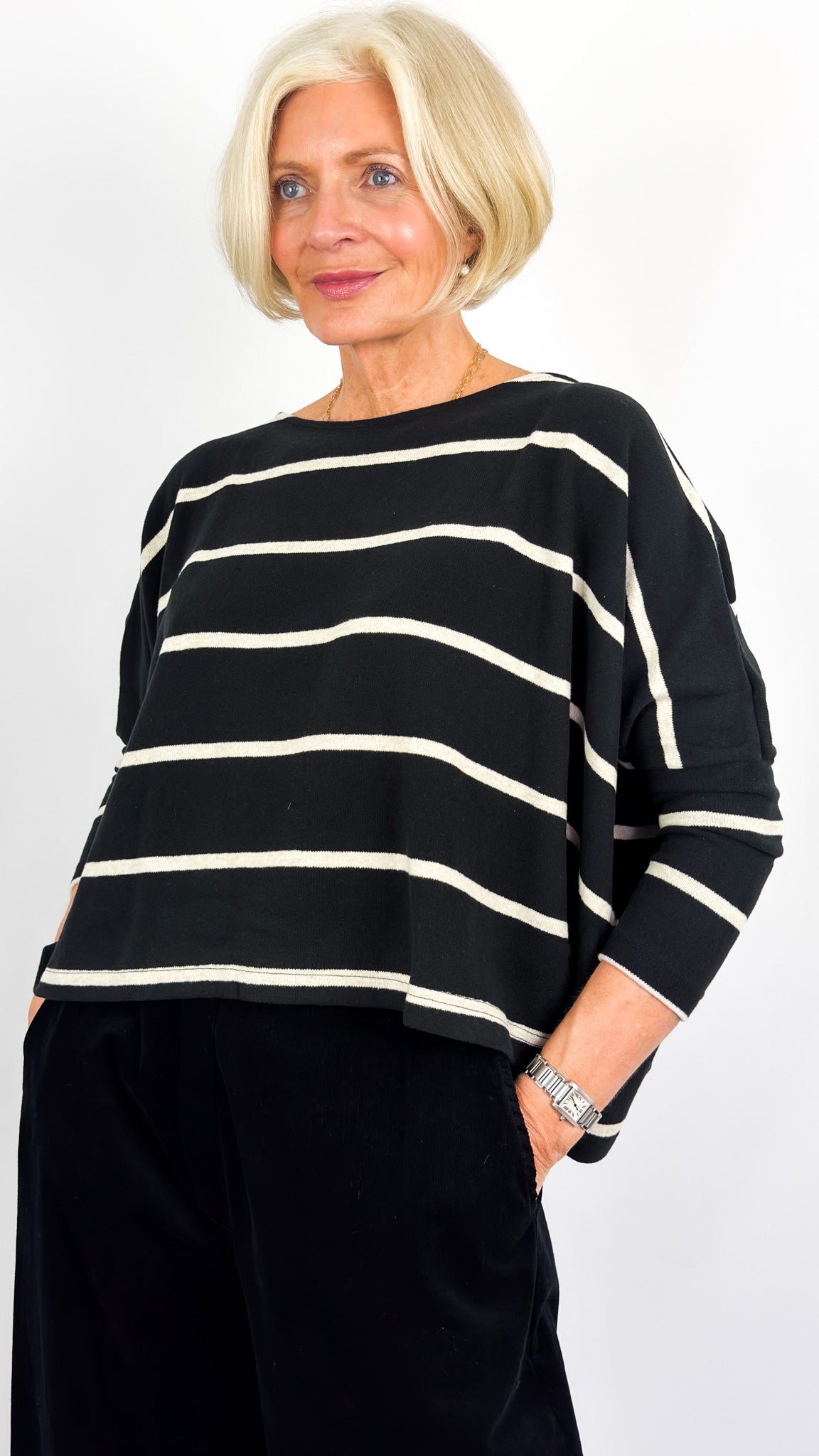 Mama b Kira Jumper Nero Stripe