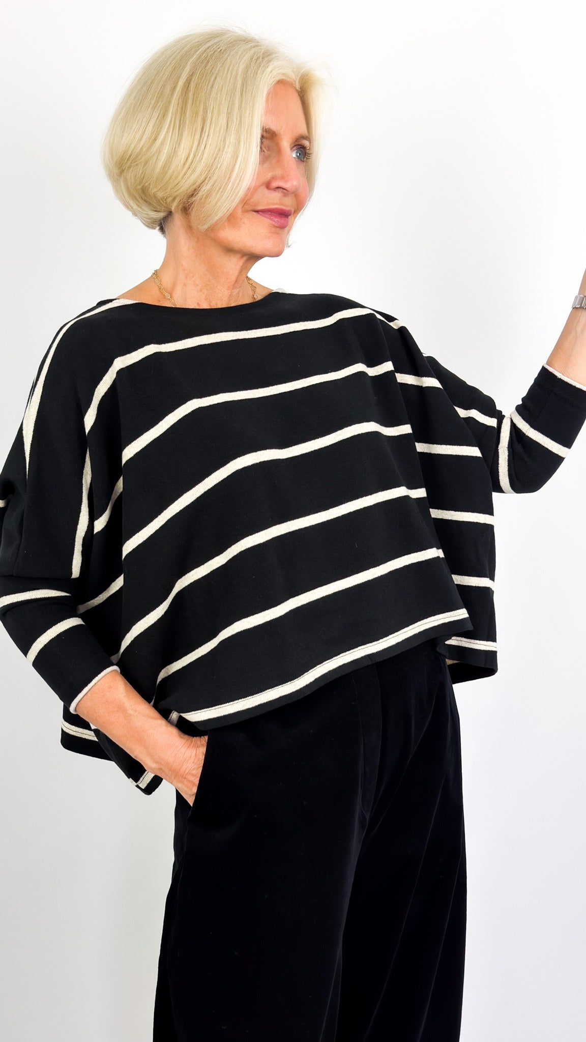Mama b Kira Jumper Nero Stripe