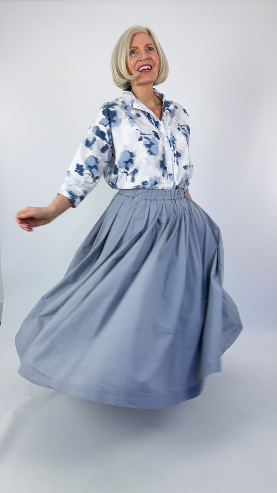 Bergfabel Matilde Skirt Charcoal Check