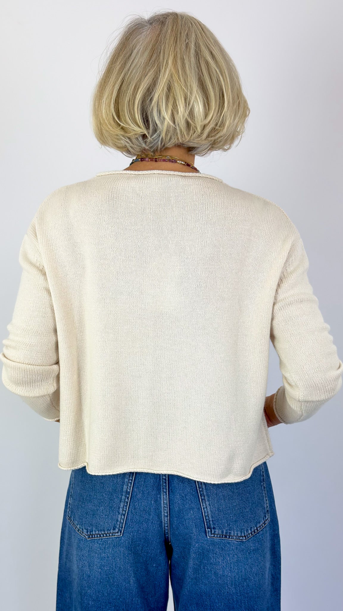 Cordelia James Pea Mix Jumper Ivory