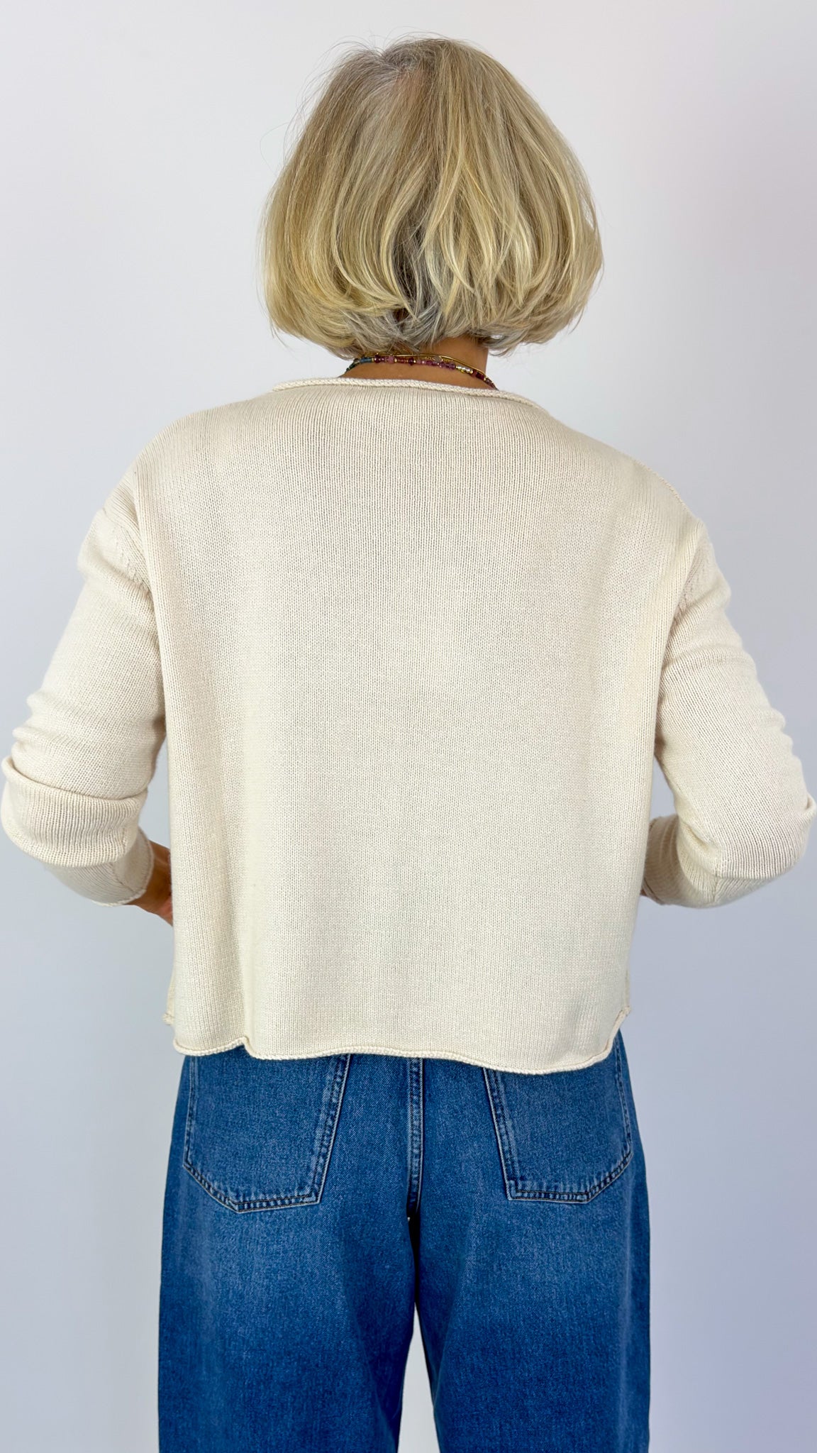 Cordelia James Pea Mix Jumper Ivory