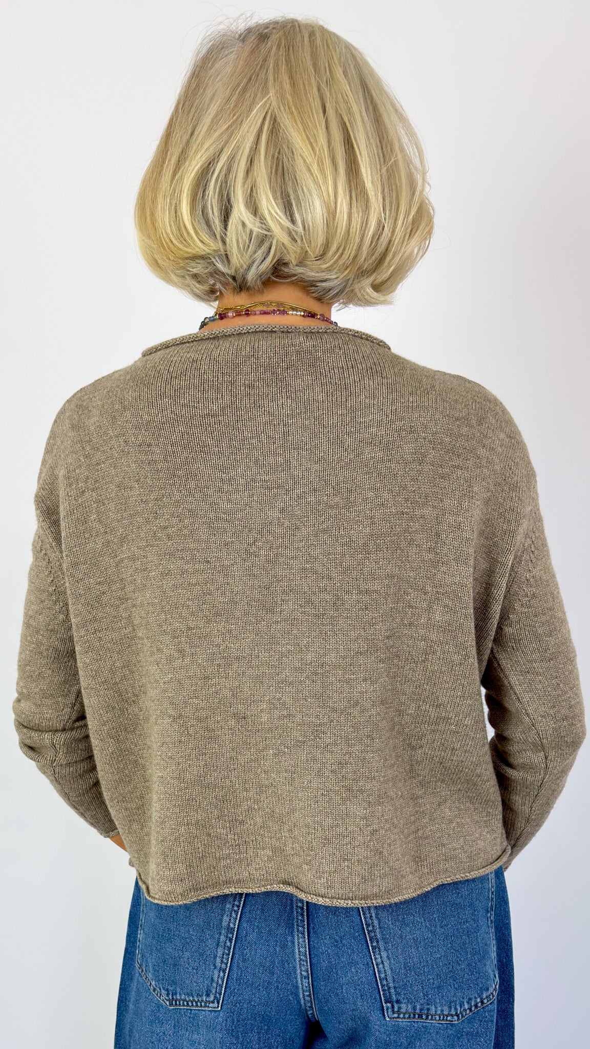 Cordelia James Pea Mix Jumper Stone