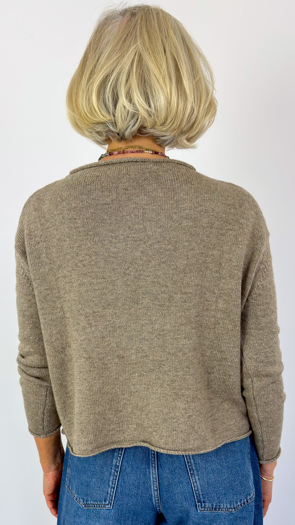 Cordelia James Pea Mix Jumper Stone
