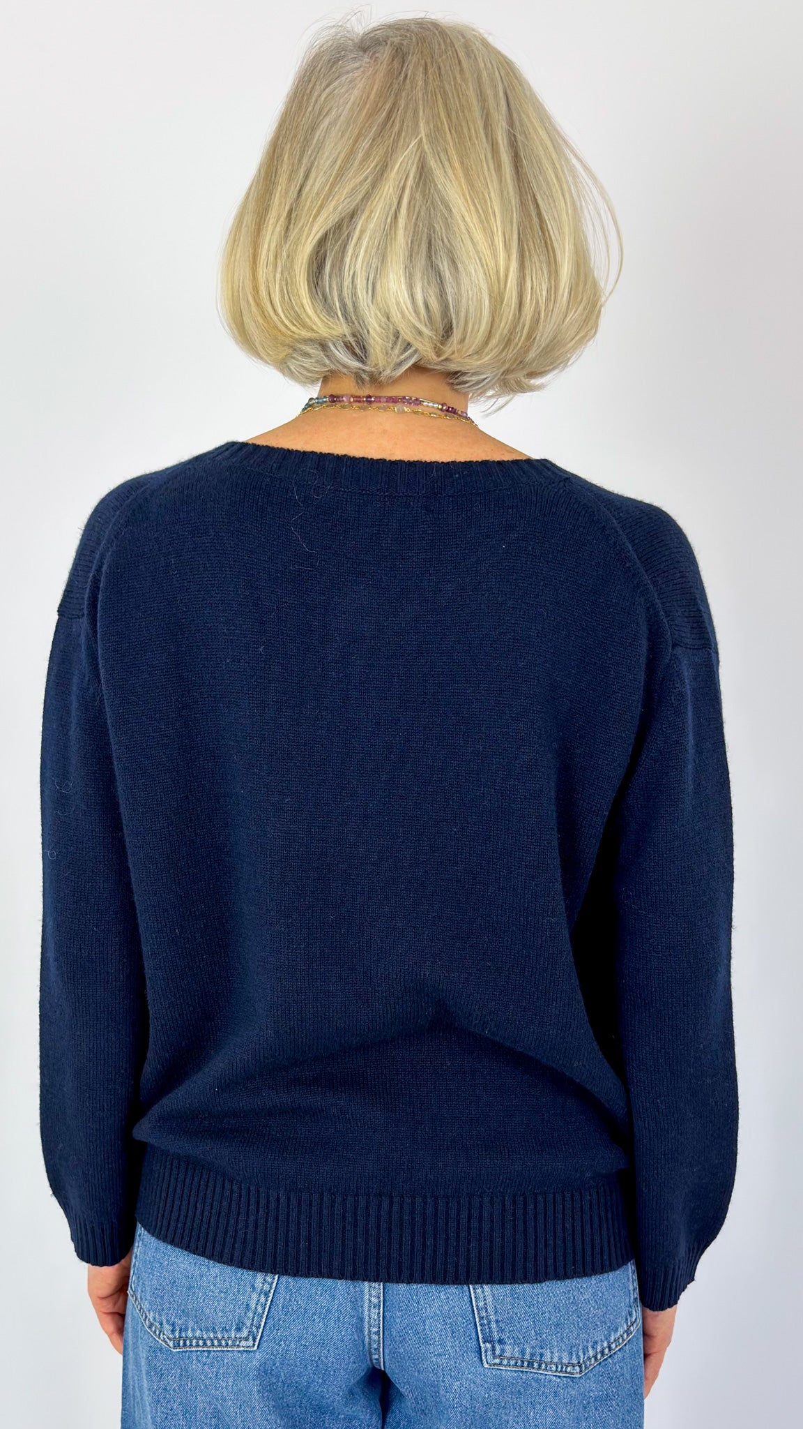 Cordelia James Rosa Cardigan Navy