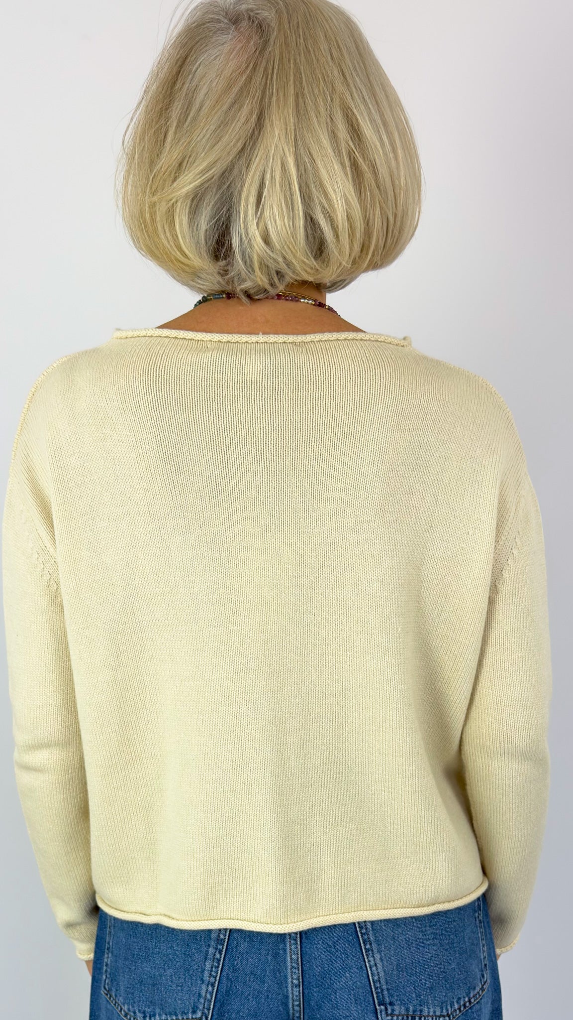 Cordelia James Gracie Mix Cardigan Buttermilk/Rust