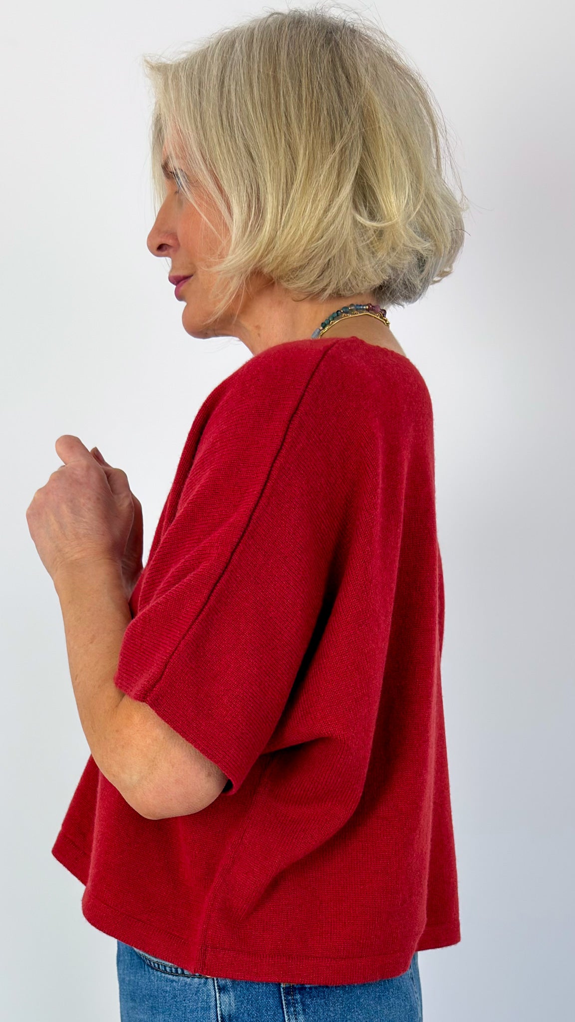 Cordelia James Nano Mix Cardigan Rust