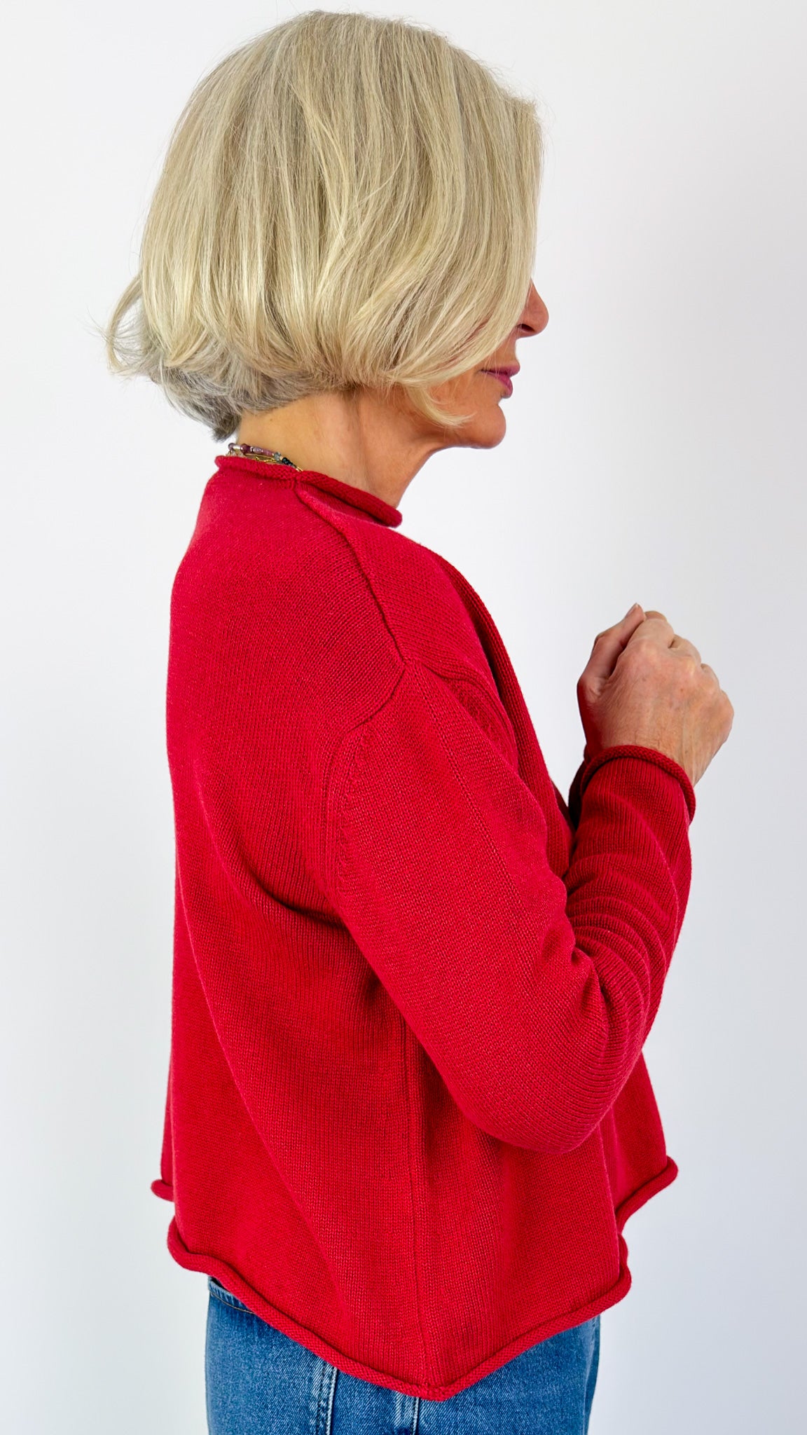 Cordelia James Pea Cotton Jumper Red