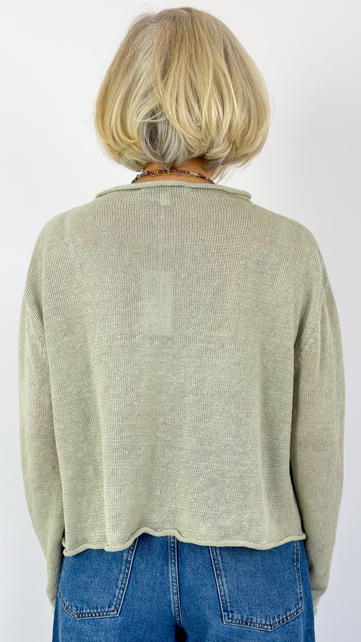 Cordelia James Pea Linen Jumper Pebble