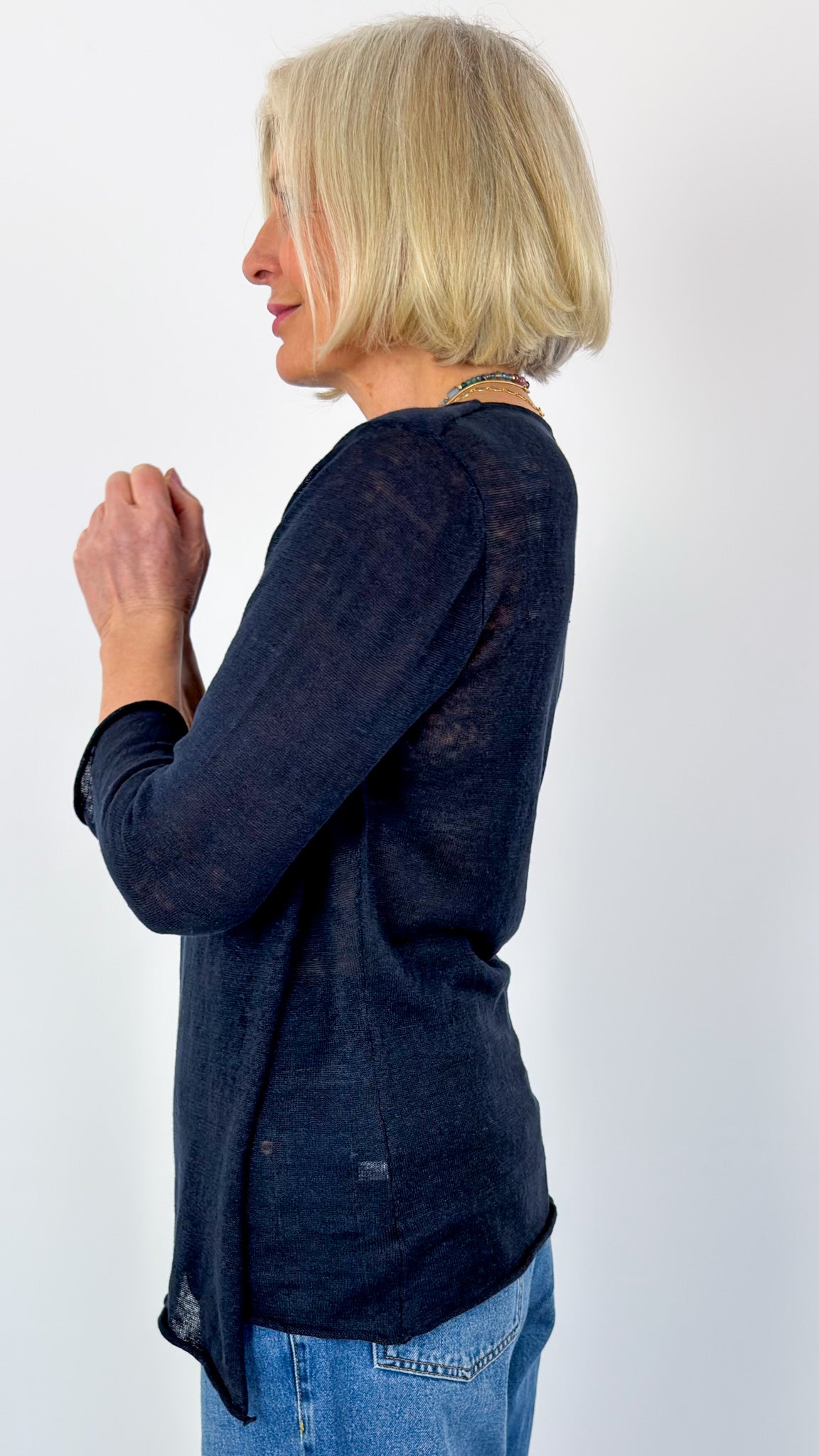 Cordelia James Wanda Top Navy