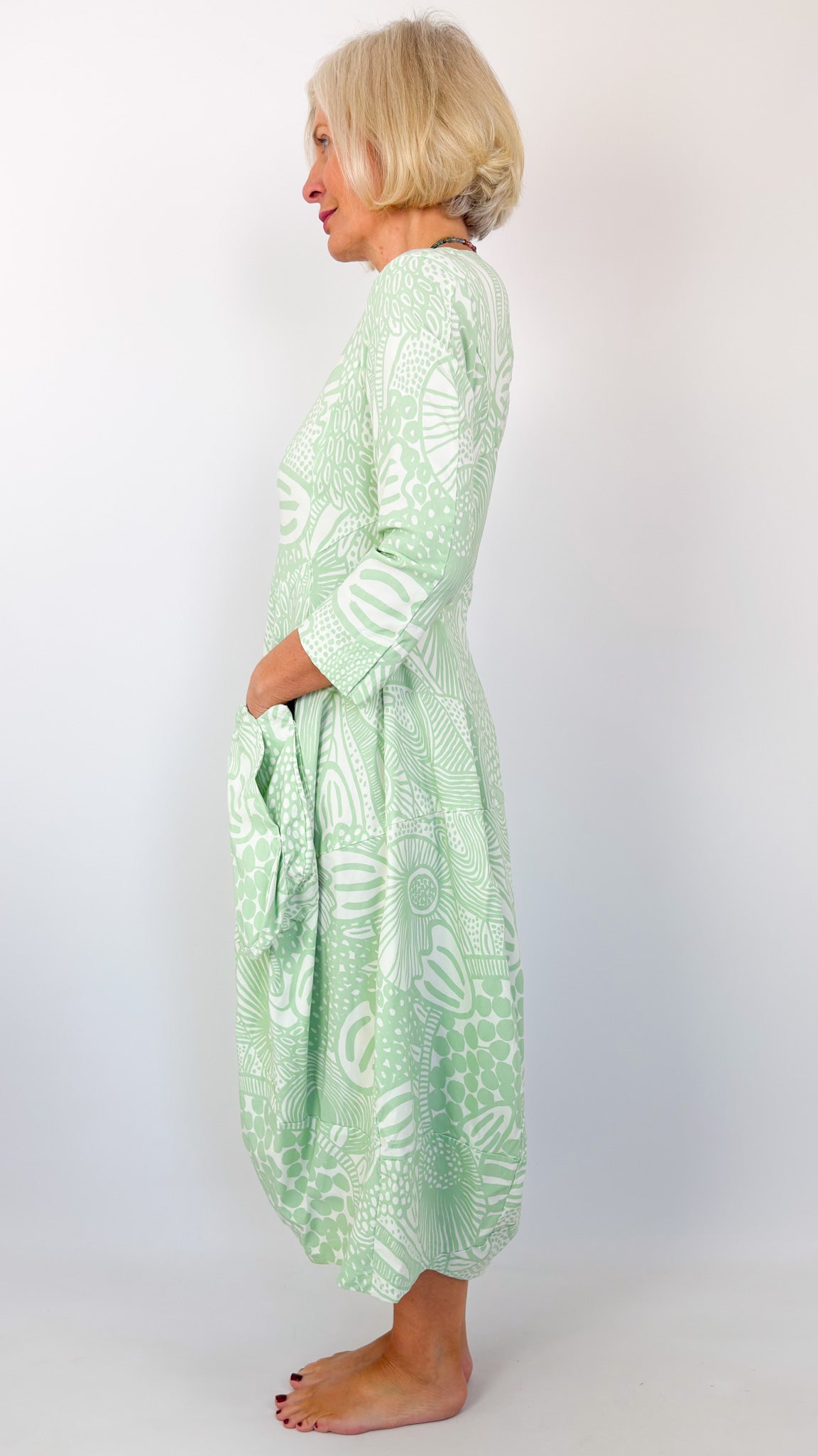 Rundholz Black Label 3440915 Dress Lime Print