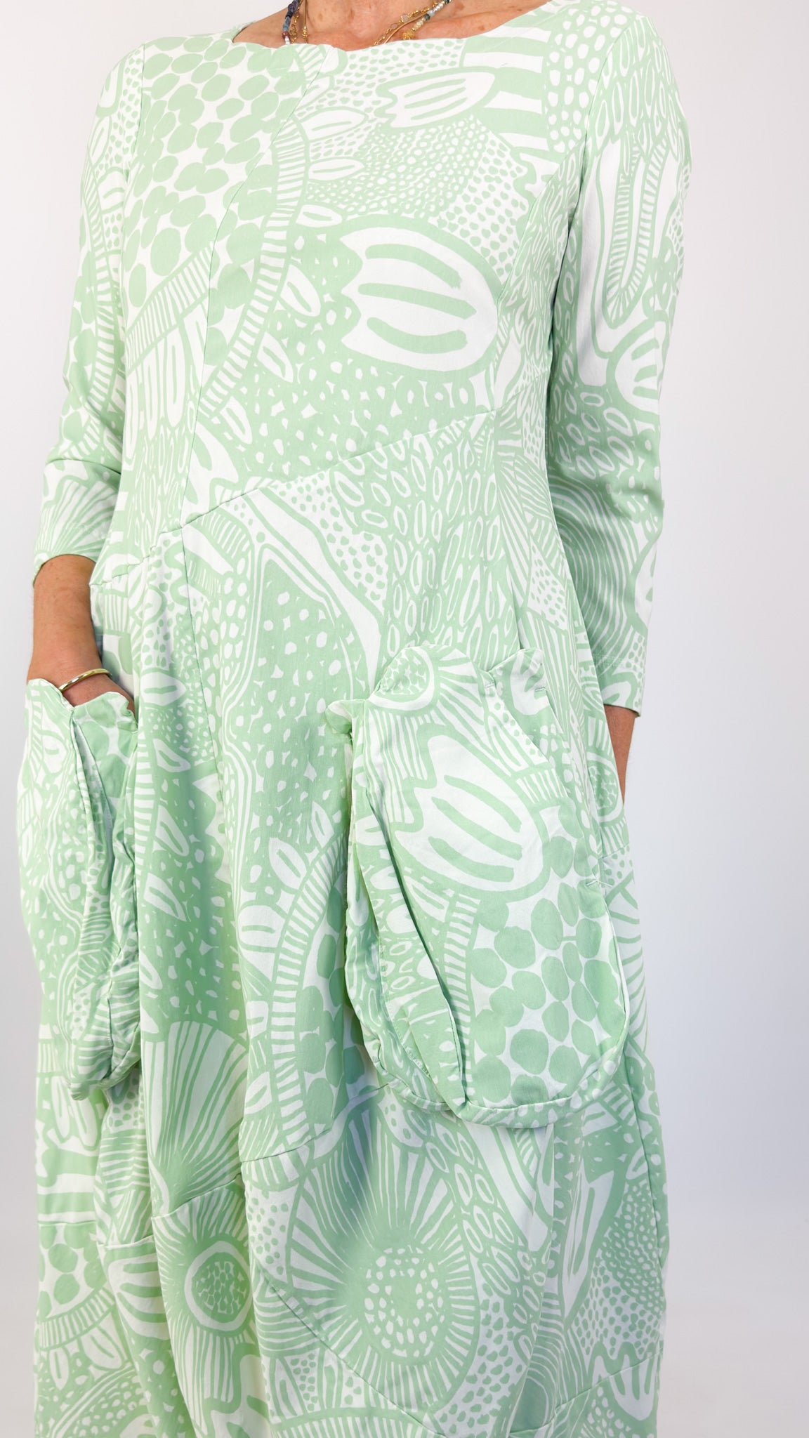 Rundholz Black Label 3440915 Dress Lime Print