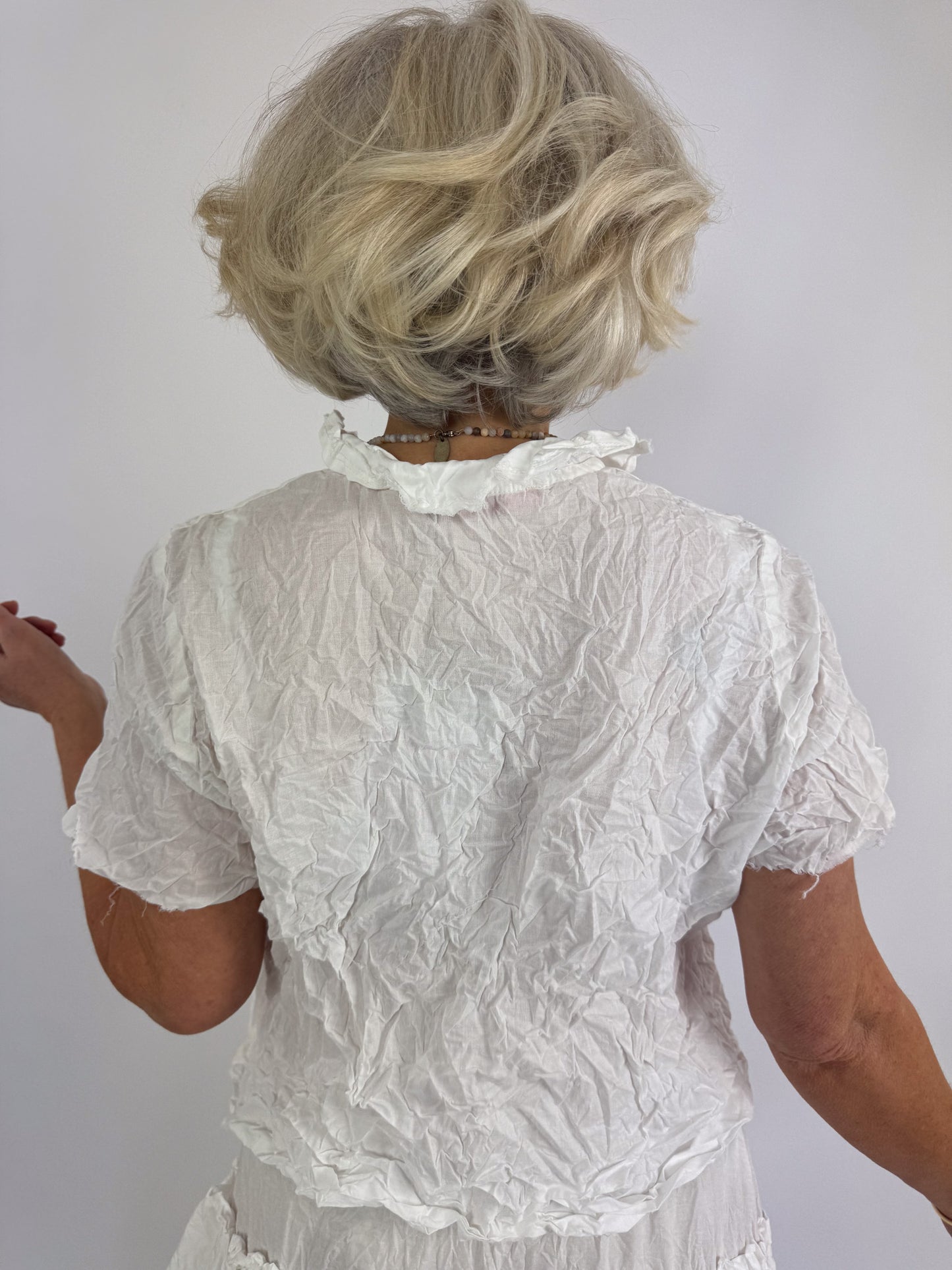 Privatsachen Applikleid Blouse Schnee