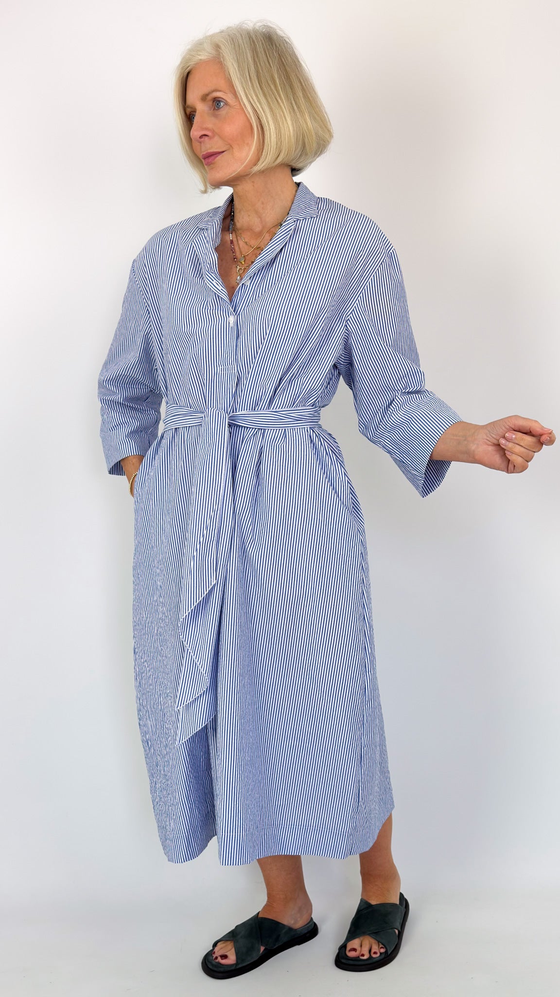 Mama b Dicembre Dress Azzuro Stripe